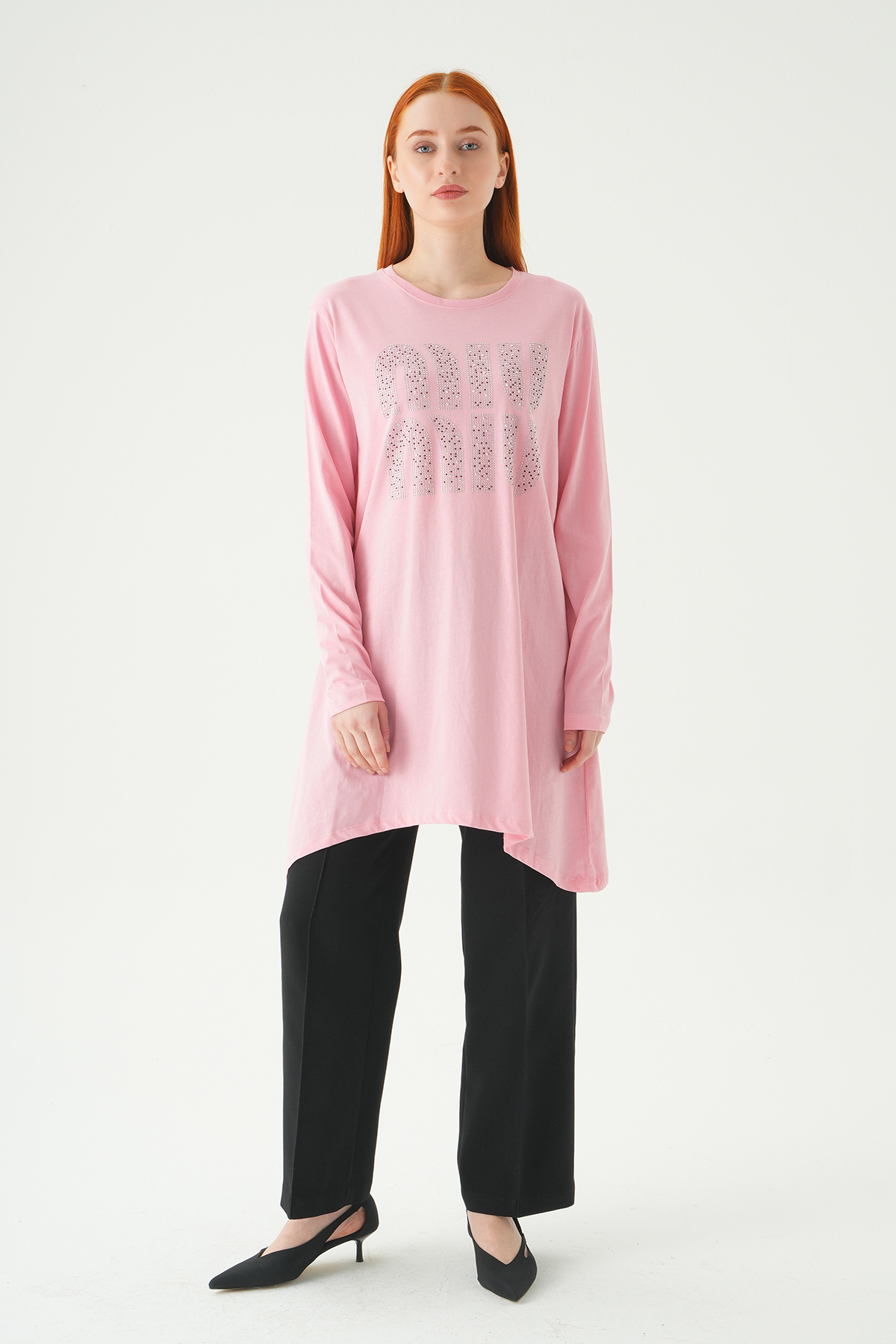 Pembe Mıu Baskılı Tunik 2146M - 3