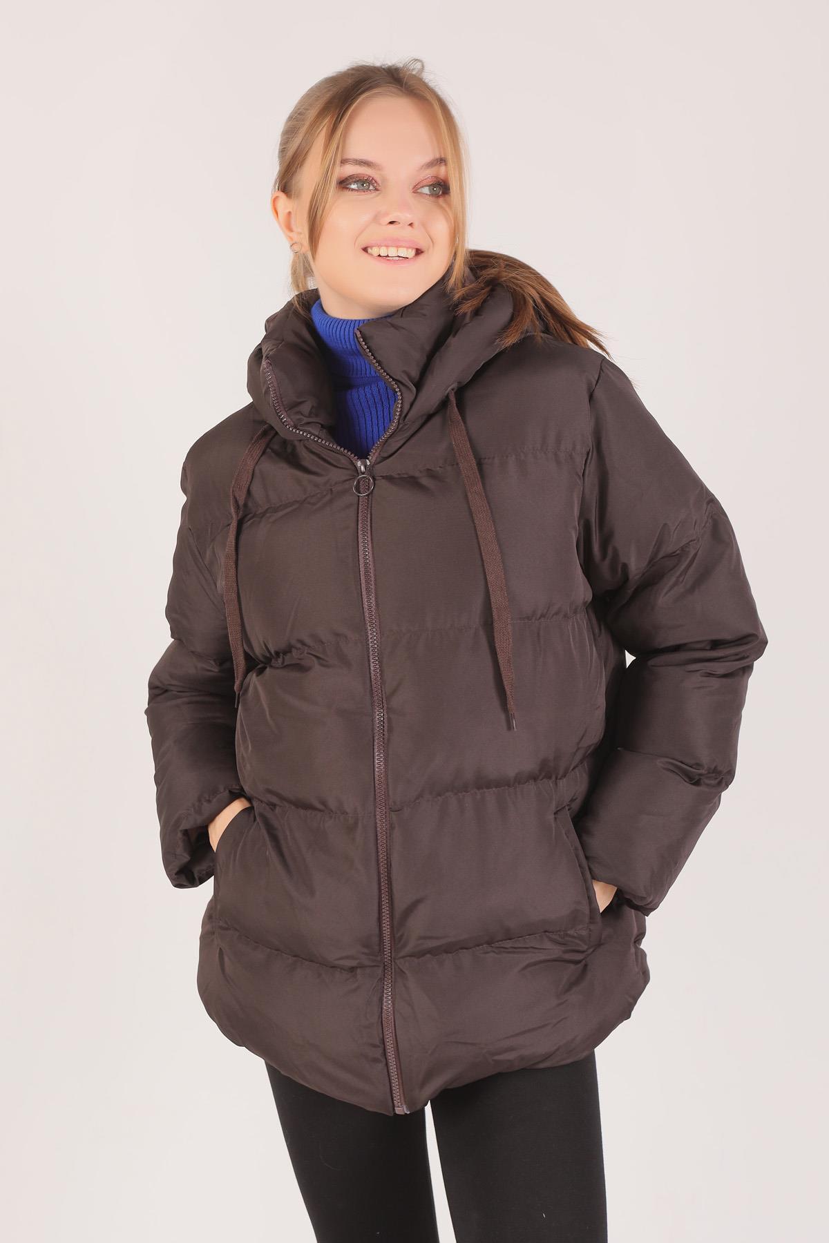 Kahve Oversize Mont 2154 - 5