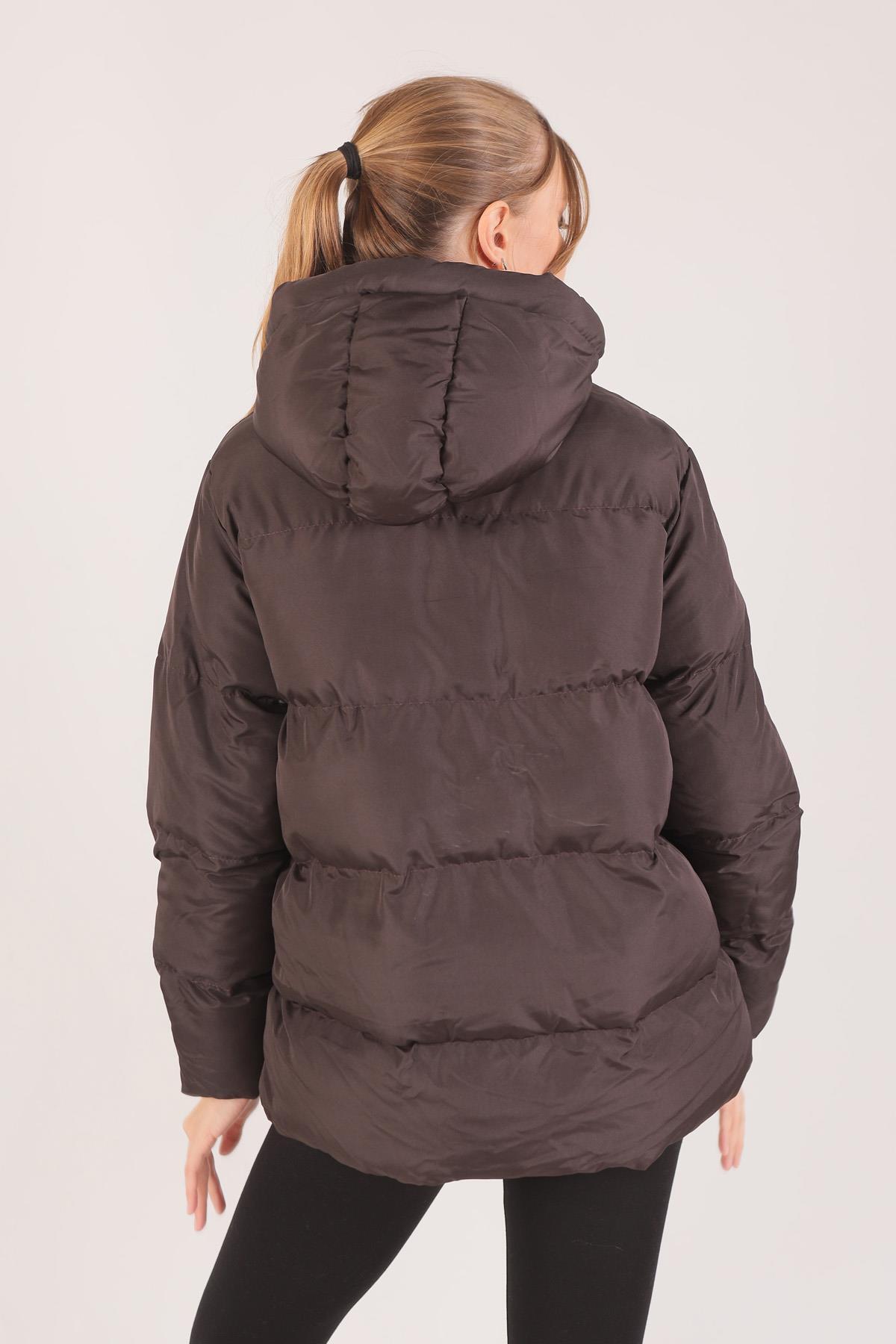 Kahve Oversize Mont 2154 - 6