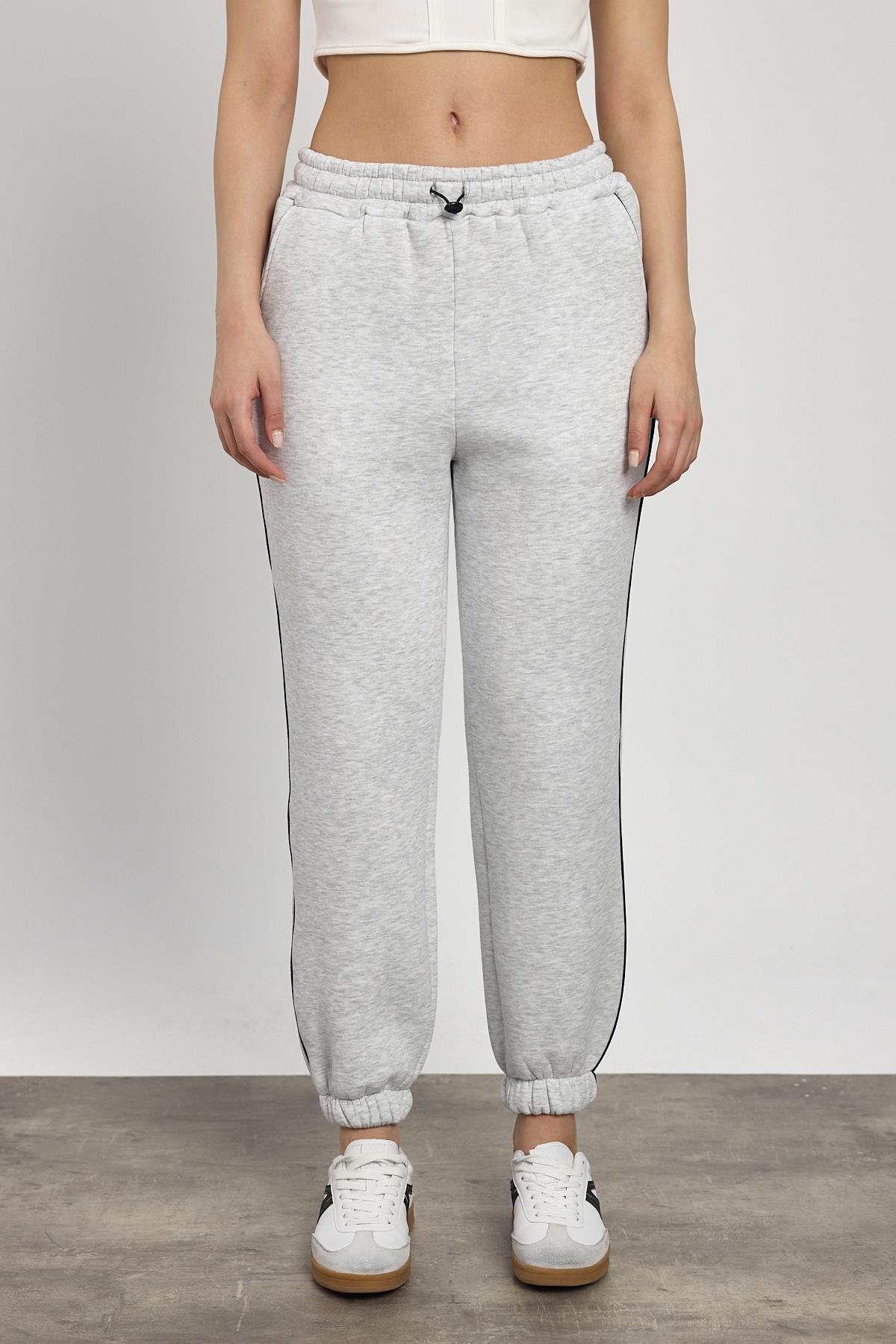 Gri Yanları Biye Detay Eşofman 2170 - 2