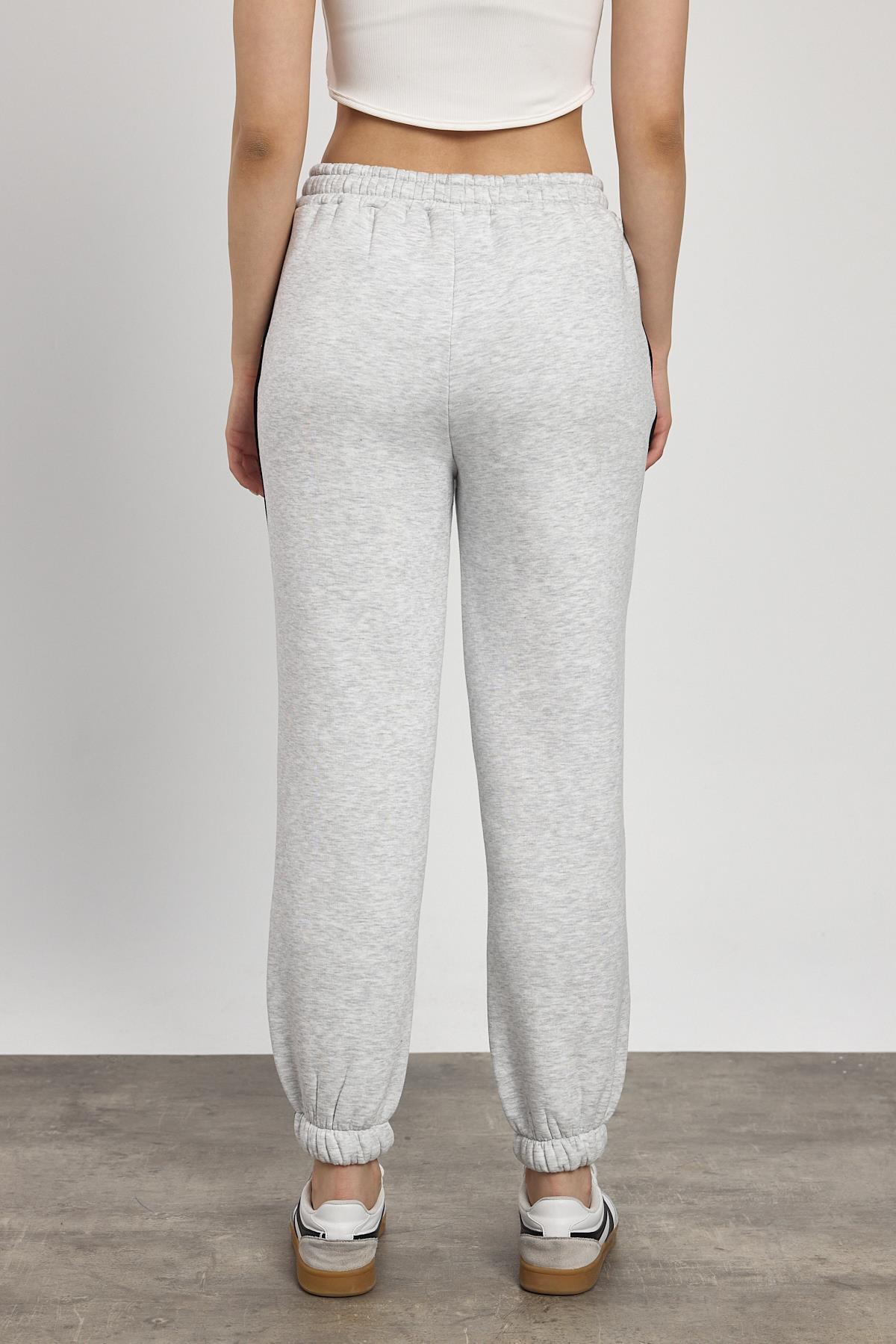 Gri Yanları Biye Detay Eşofman 2170 - 5