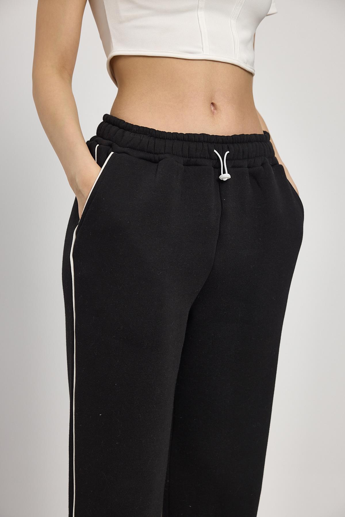 2170 Yanları Piye Detay Eşofman Siyah - RAYS