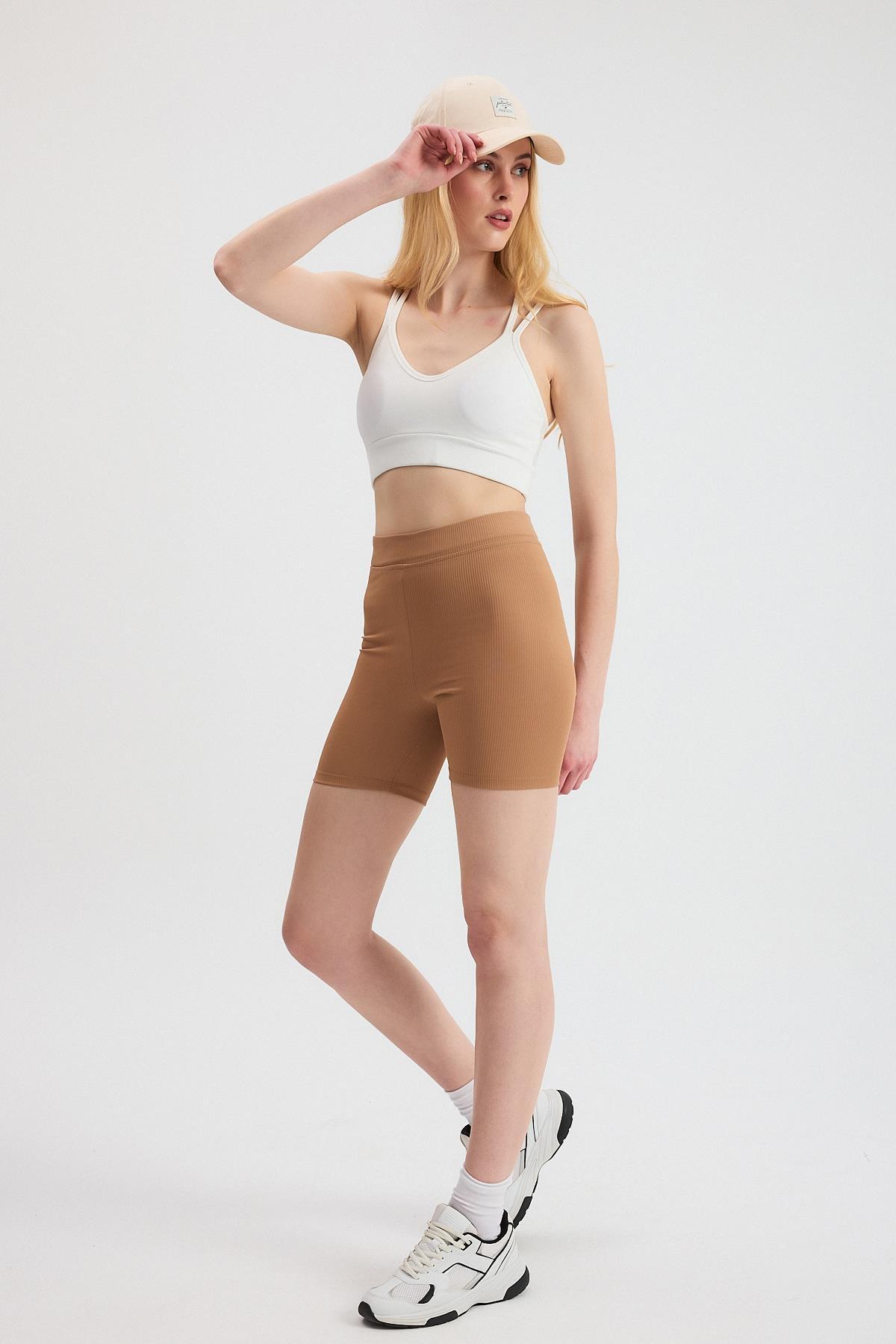 Bej Fitilli Kısa Tayt 2190M - 7