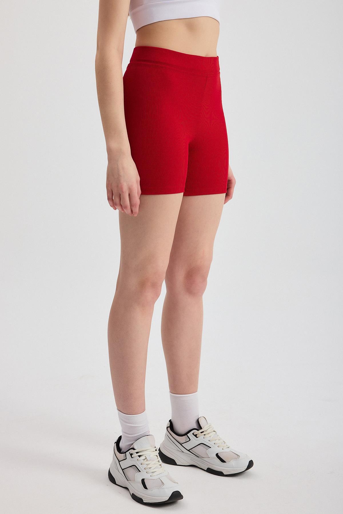 Kırmızı Fitilli Kısa Tayt 2190M - 3