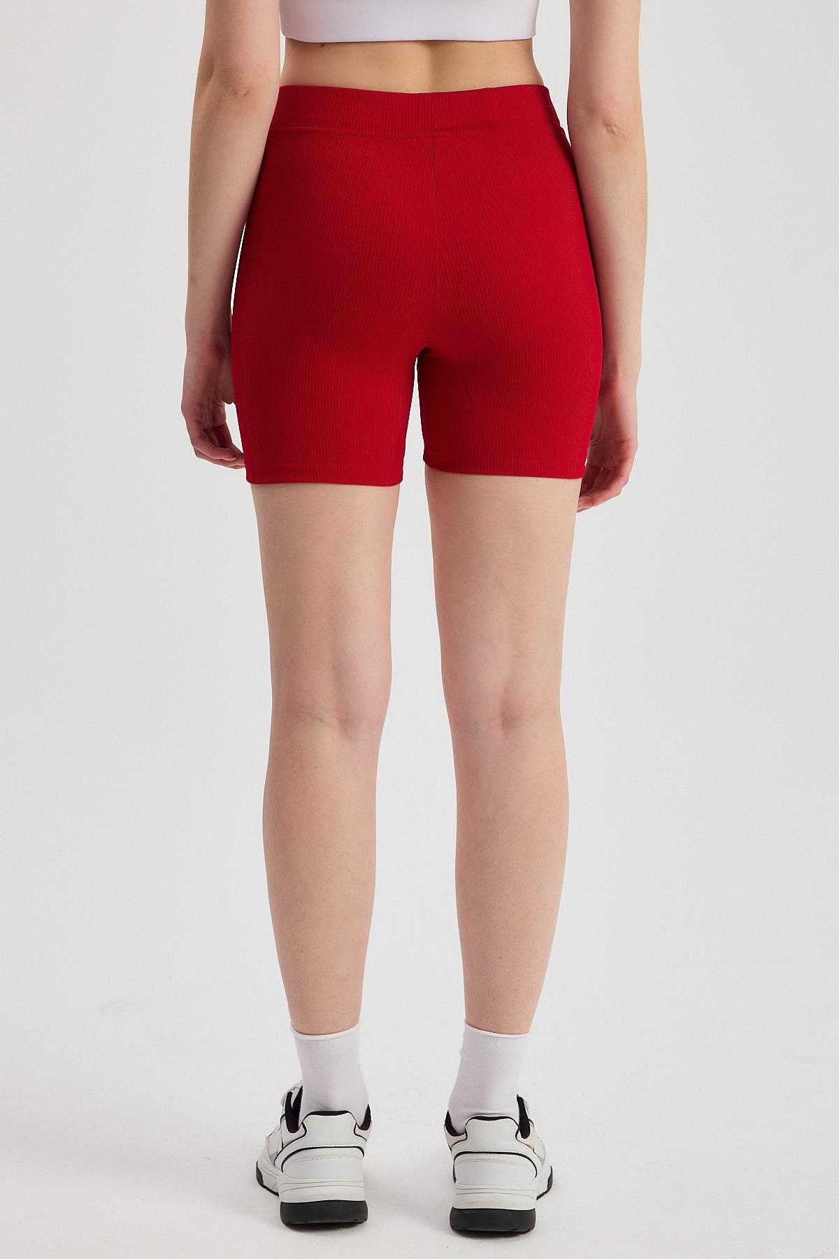 Kırmızı Fitilli Kısa Tayt 2190M - 5