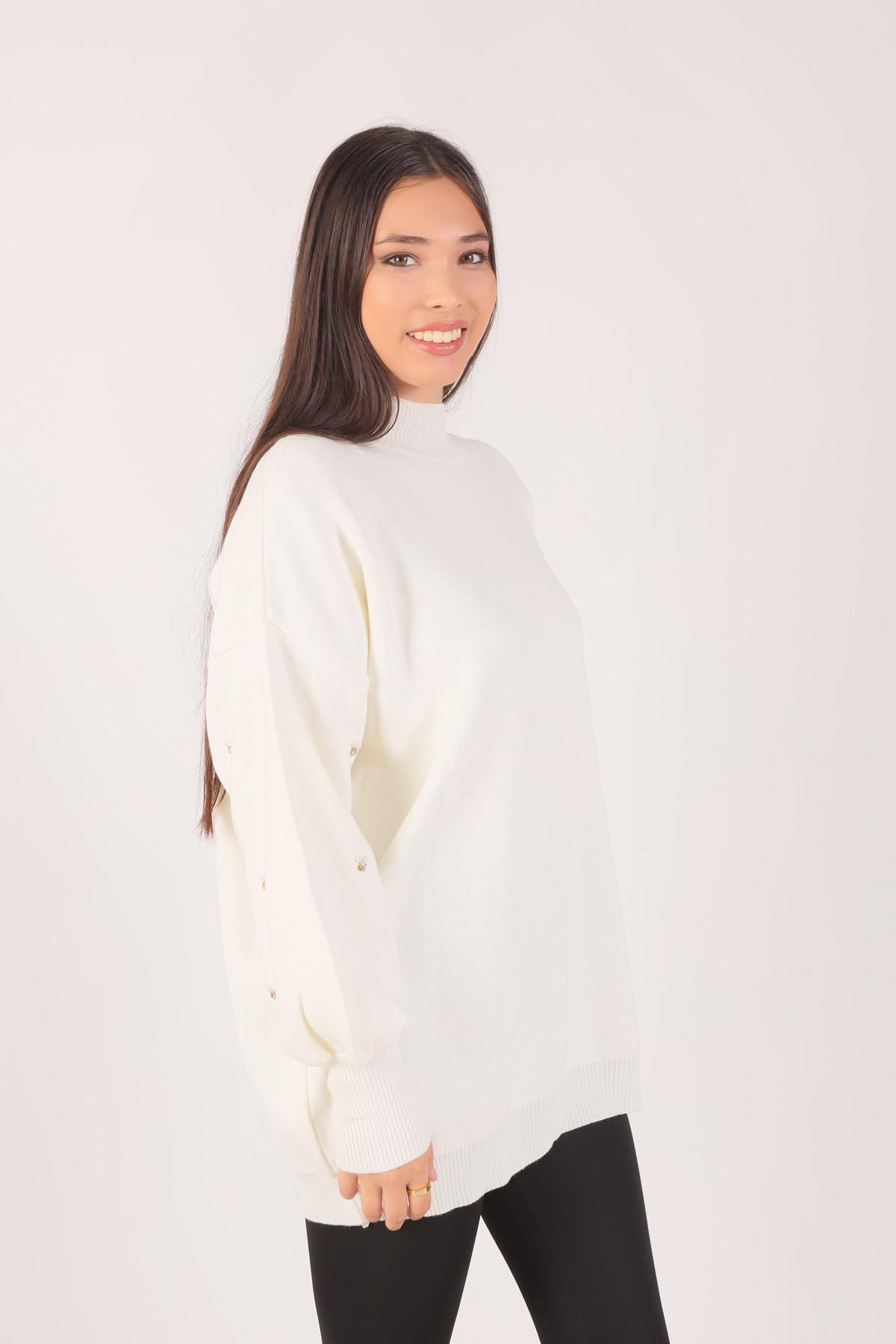 Ekru İnci Detay Tunik 2209 - 1