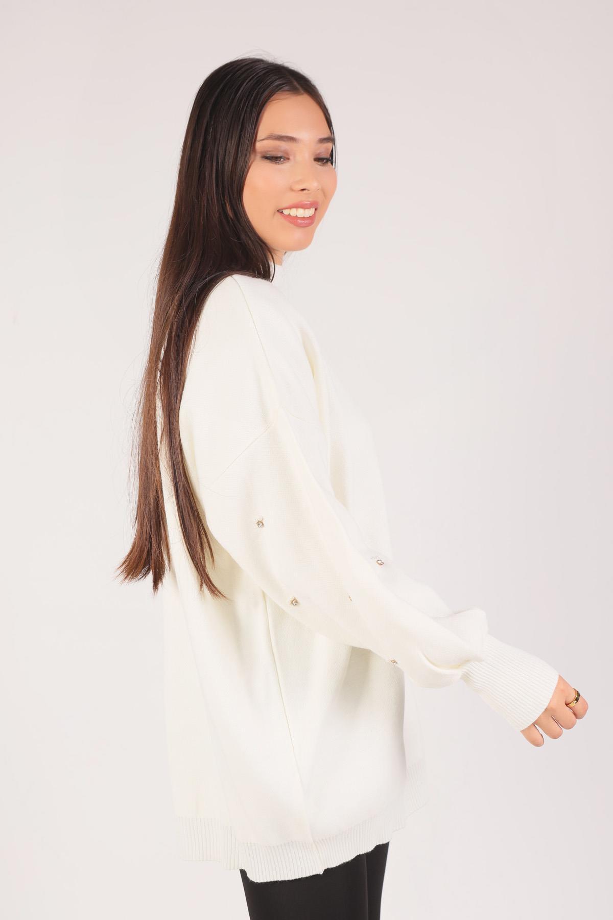 Ekru İnci Detay Tunik 2209 - 2