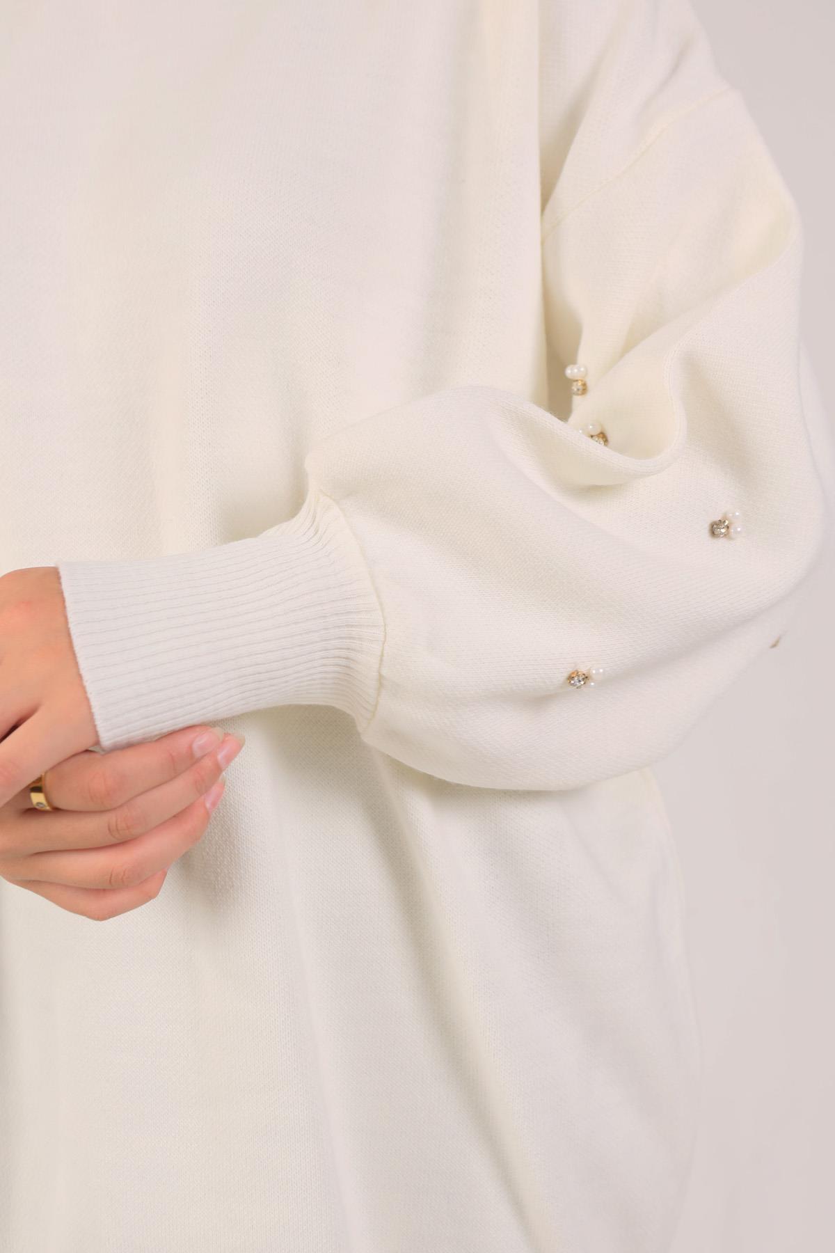 Ekru İnci Detay Tunik 2209 - 4
