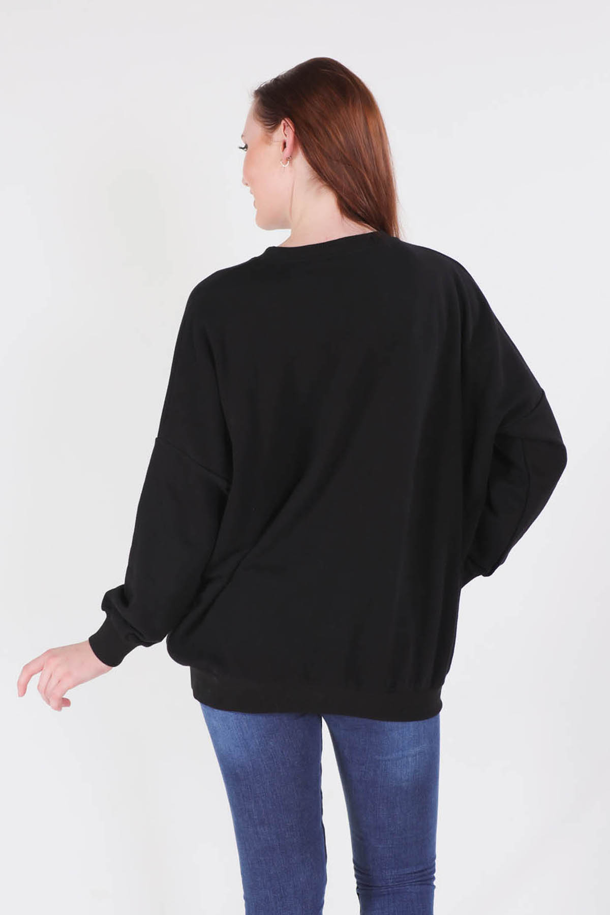 Siyah Zincir Kolye Detay Sweat 221128 - 2