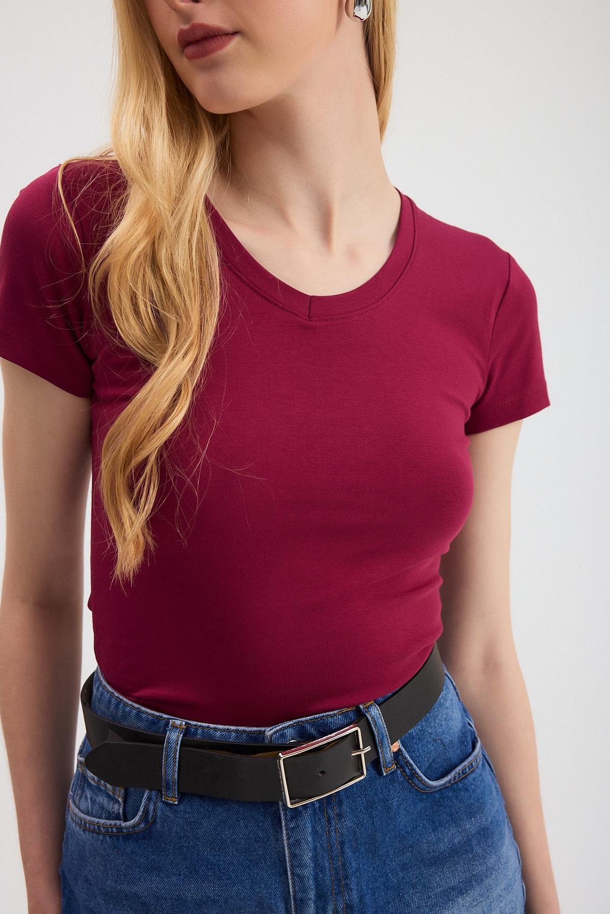 2215 V Yaka Bady Bordo - 6