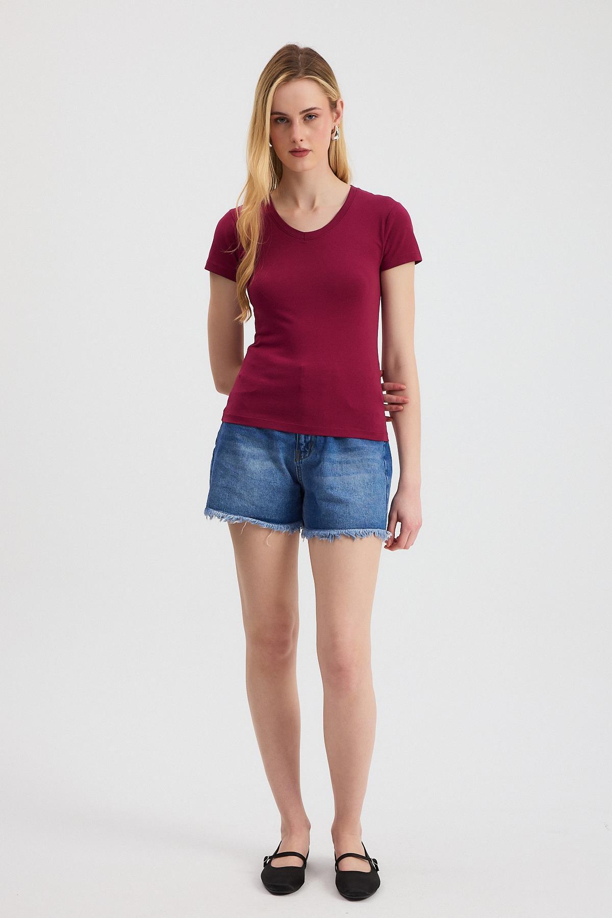 Bordo V Yaka Bady 2215 - 2