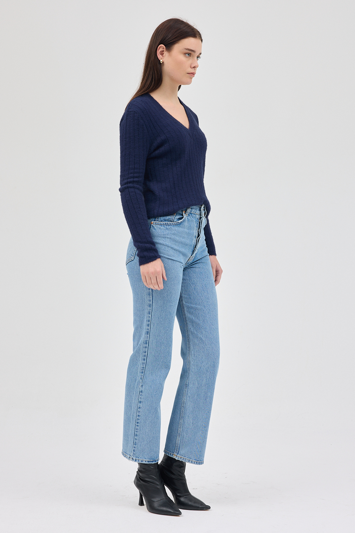 Laci V Yaka Triko Kadın Kazak 2217 - RAYS