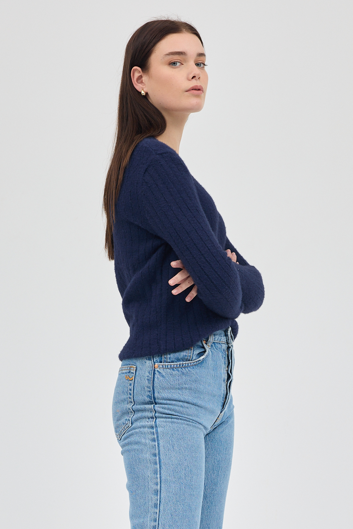 Laci V Yaka Triko Kadın Kazak 2217 - 8