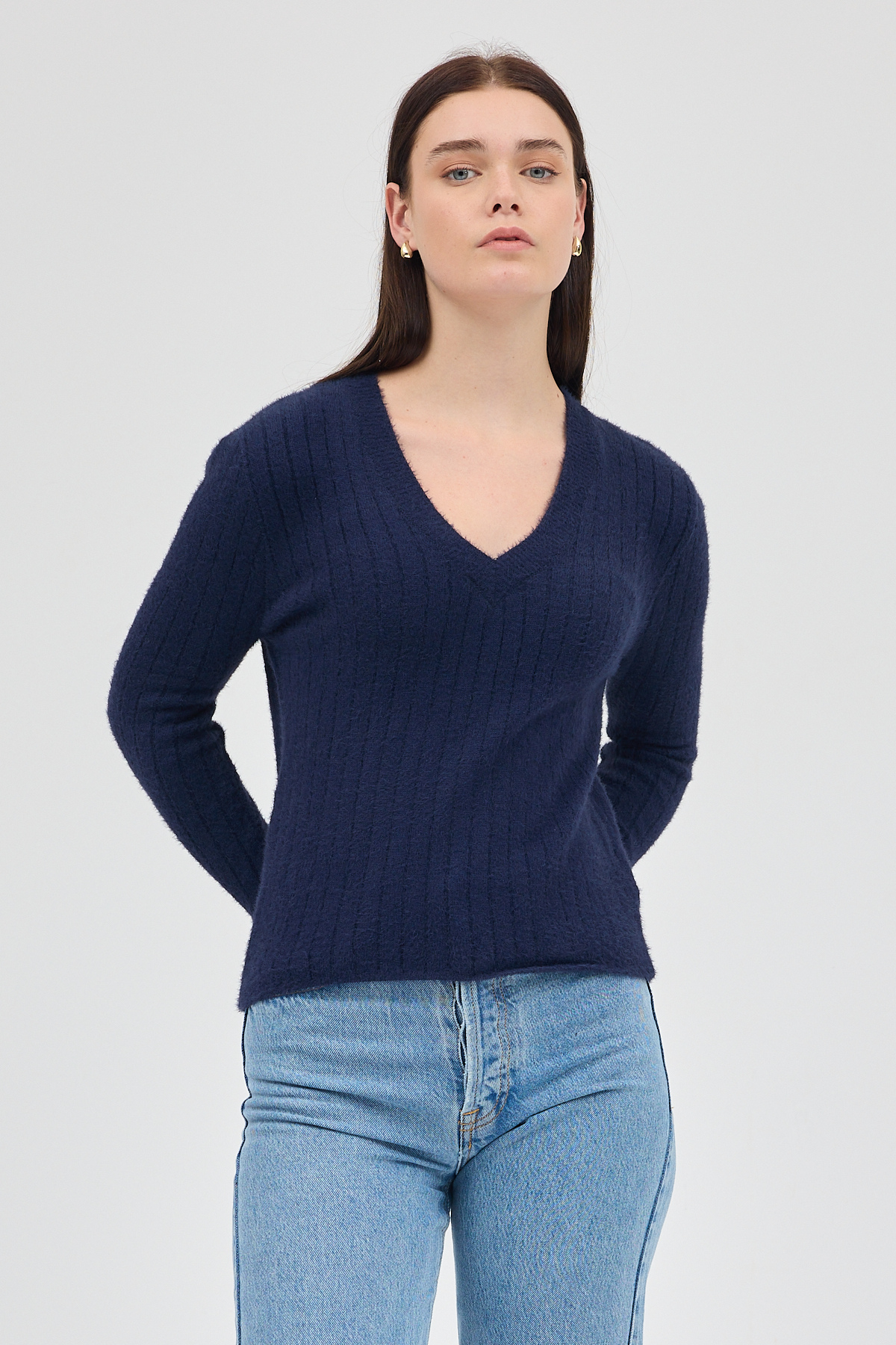 Laci V Yaka Triko Kadın Kazak 2217 - 6