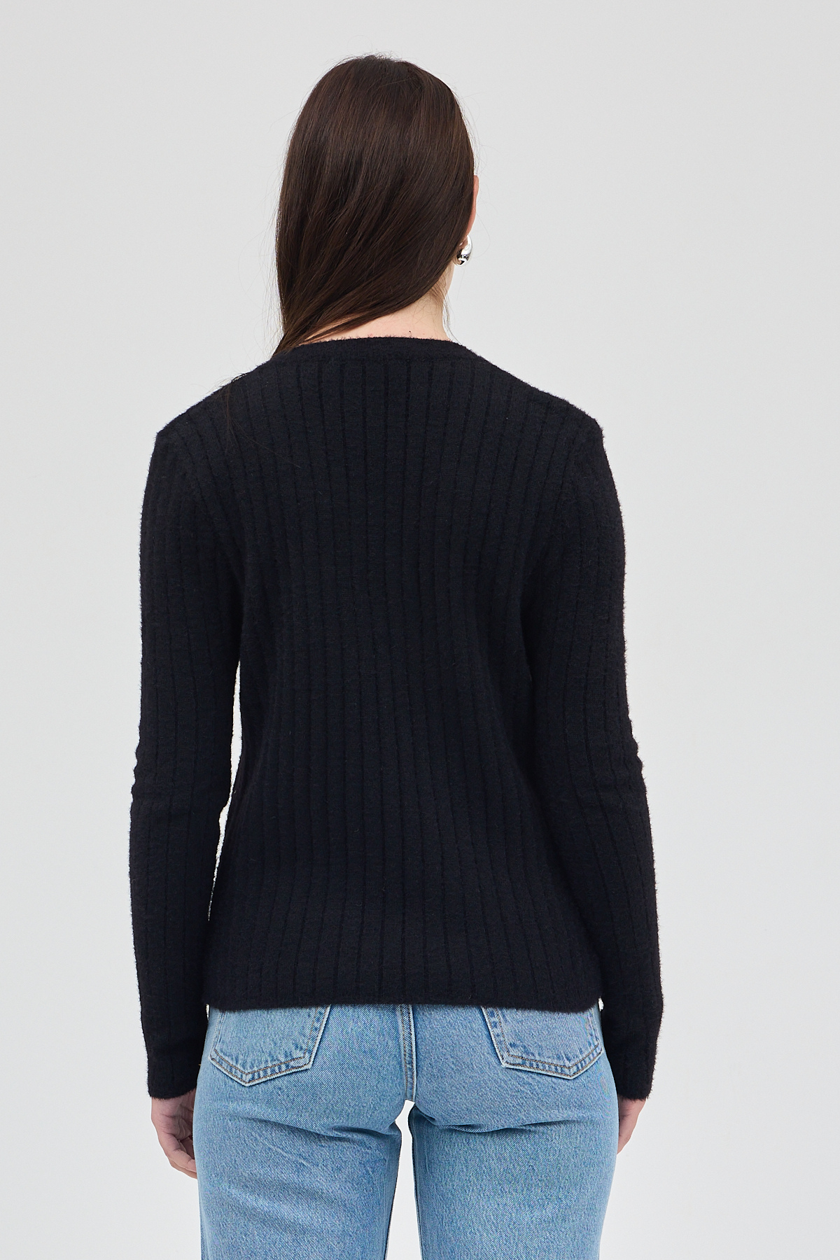 Siyah V Yaka Triko Kadın Kazak 2217 - 5