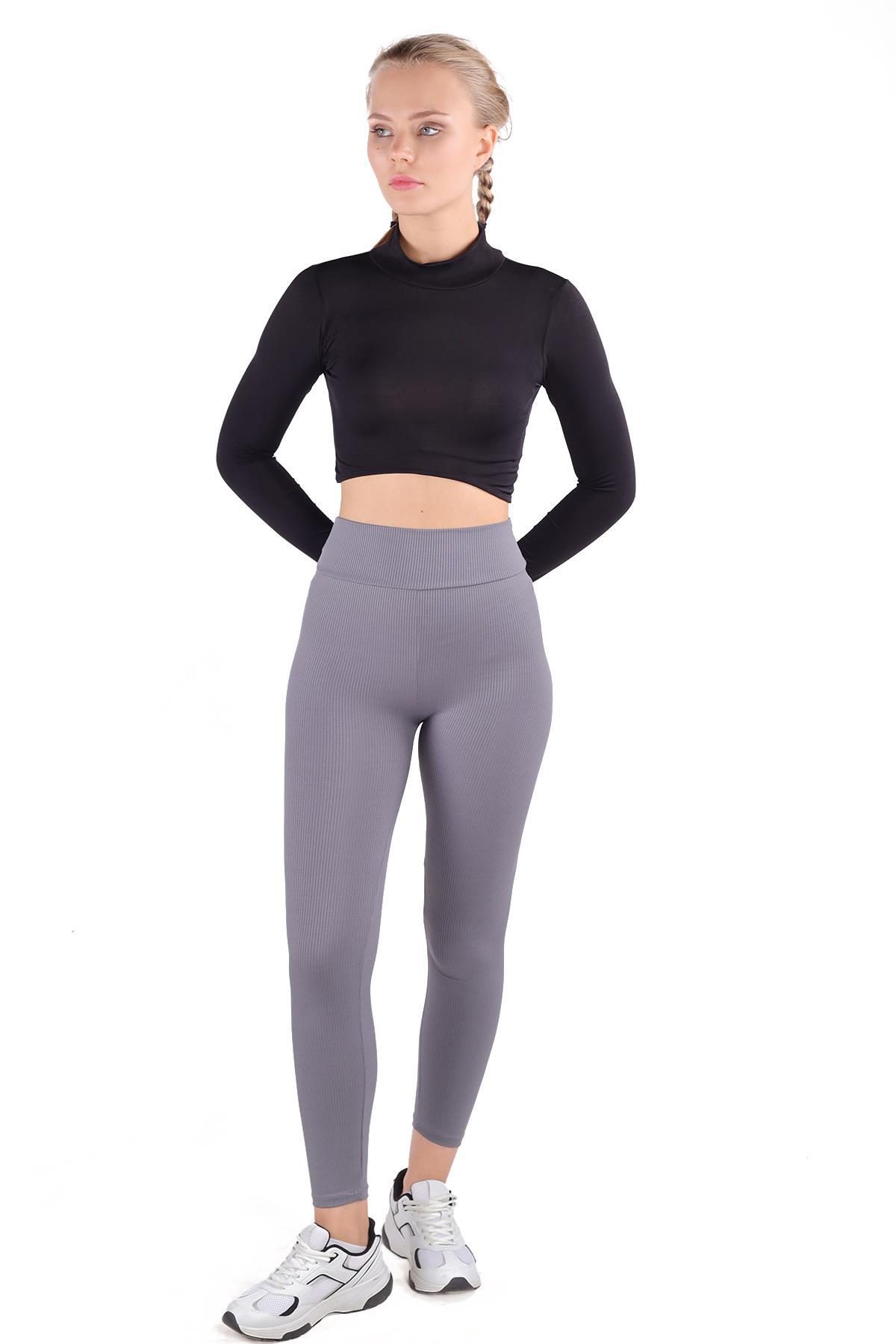 Siyah Balıkçı Yaka Crop Bluz 222 - 1