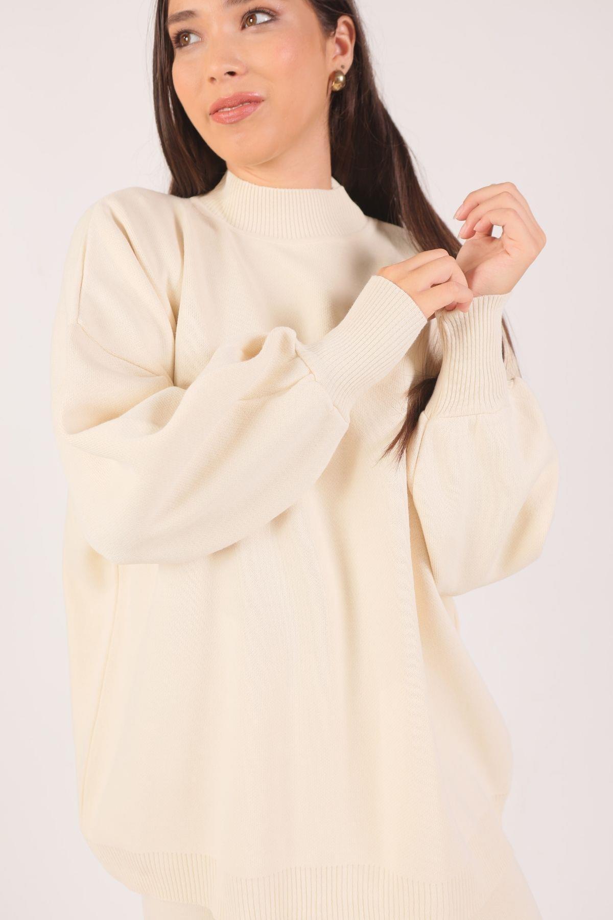 Ekru Triko Pantolon Takım 22255 - 3