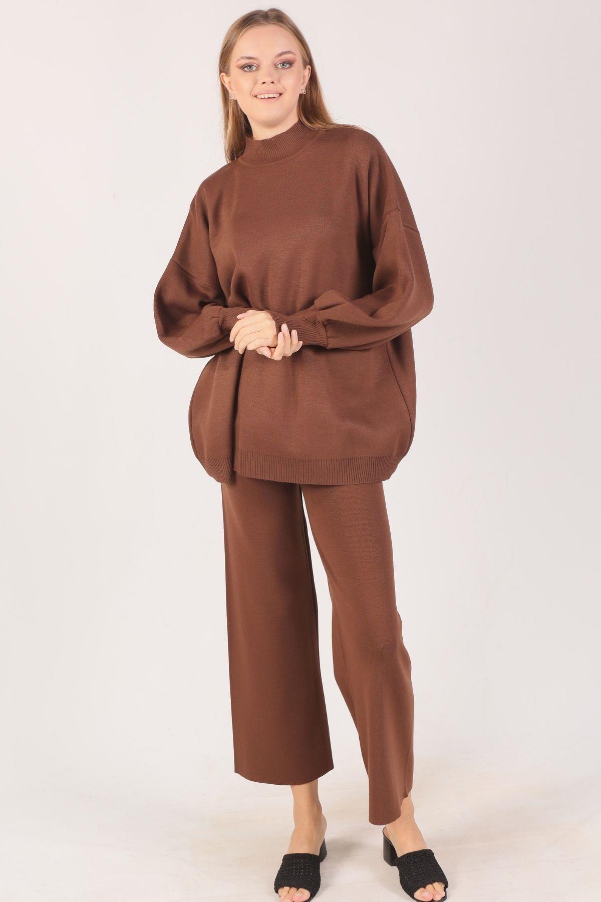 Kahve Triko Pantolon Takım 22255 - 2