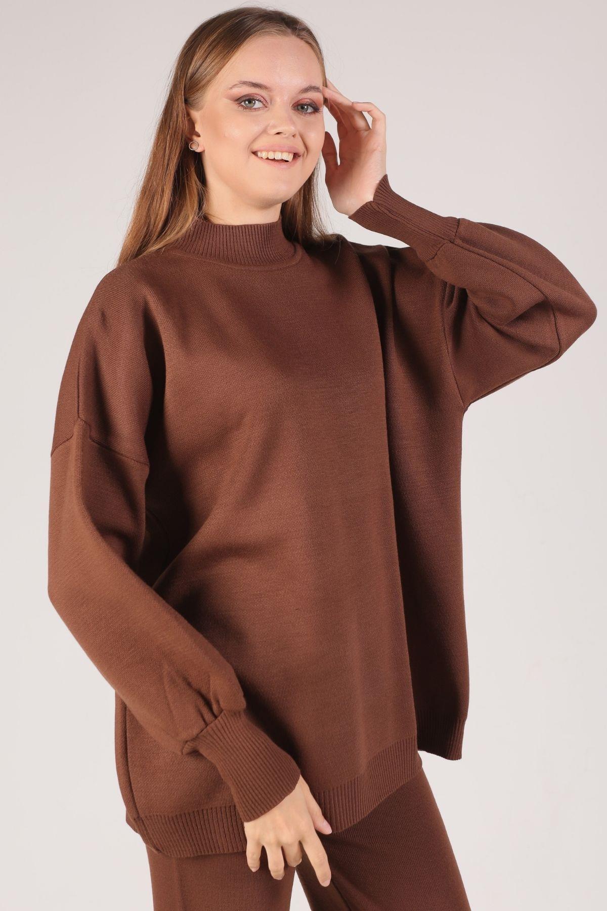 Kahve Triko Pantolon Takım 22255 - 3