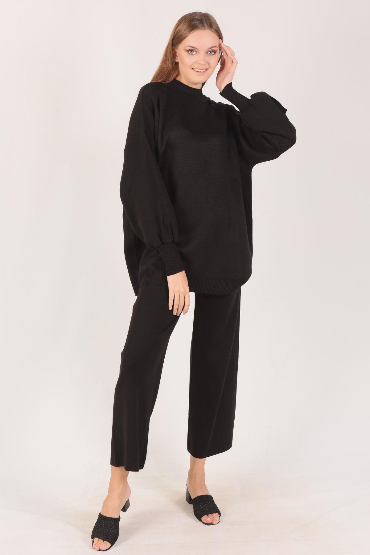 22255 Triko Pantolon Takım Siyah - 3