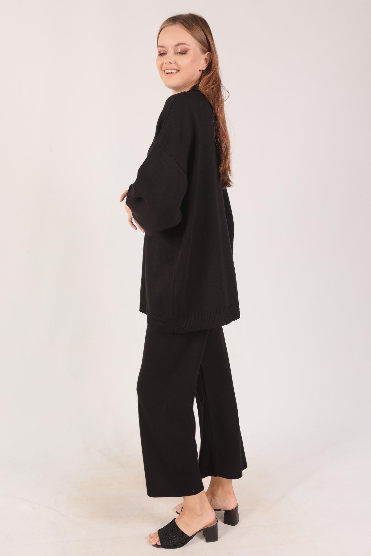 Siyah Triko Pantolon Takım 22255 - 4