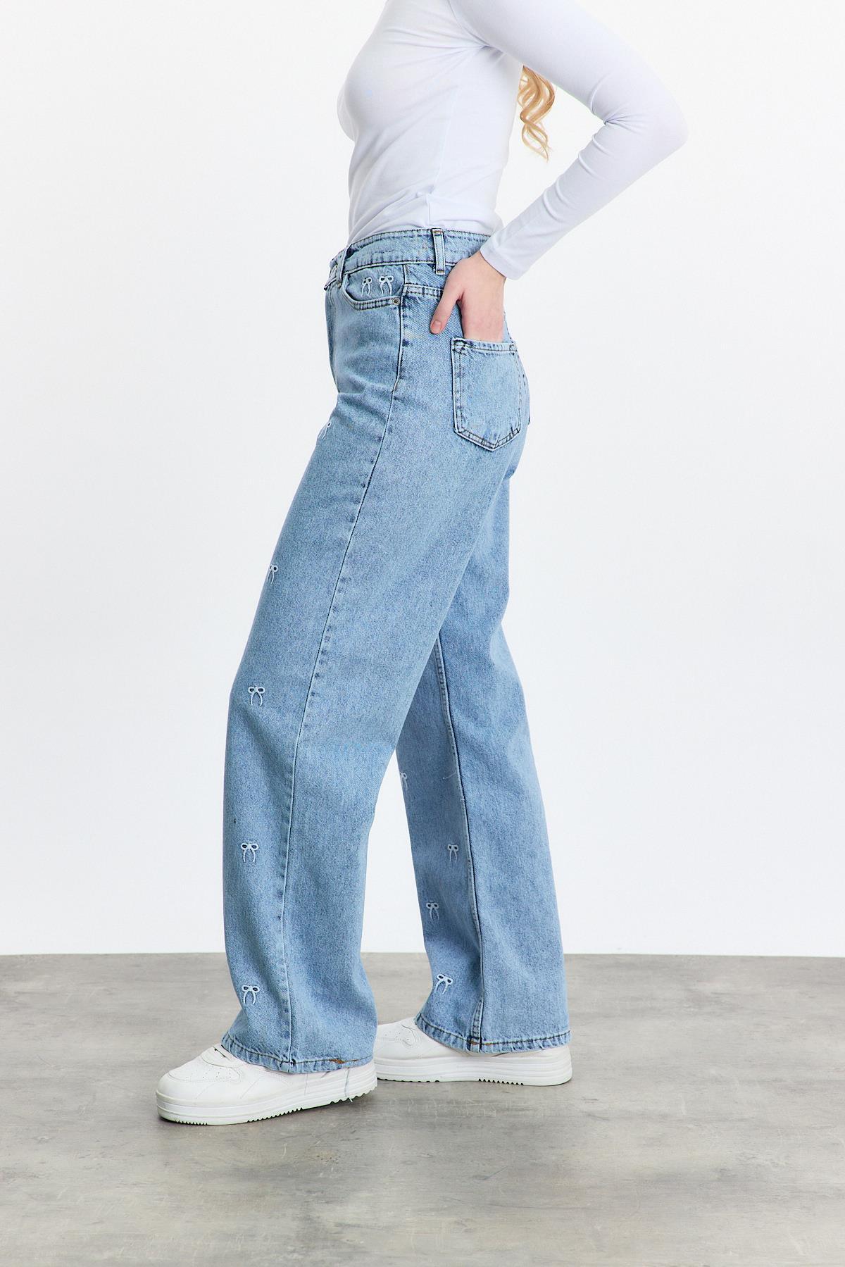 Buzkar Fiyonk Nakışlı Jean 2228 - 3