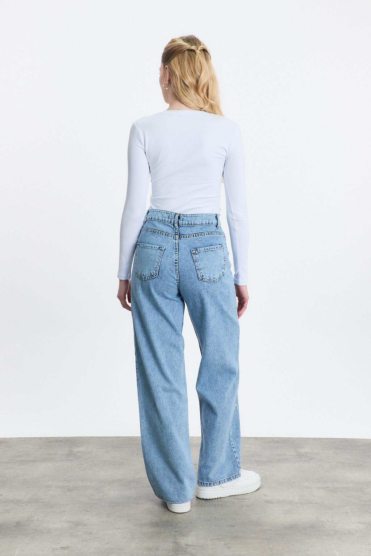 Buzkar Fiyonk Nakışlı Jean 2228 - 8