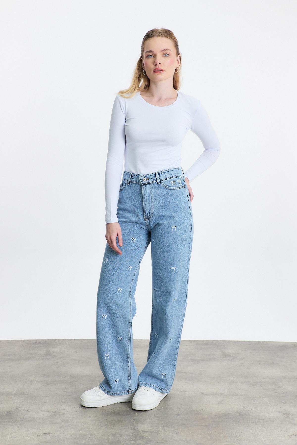 Buzkar Fiyonk Nakışlı Jean 2228 - RAYS