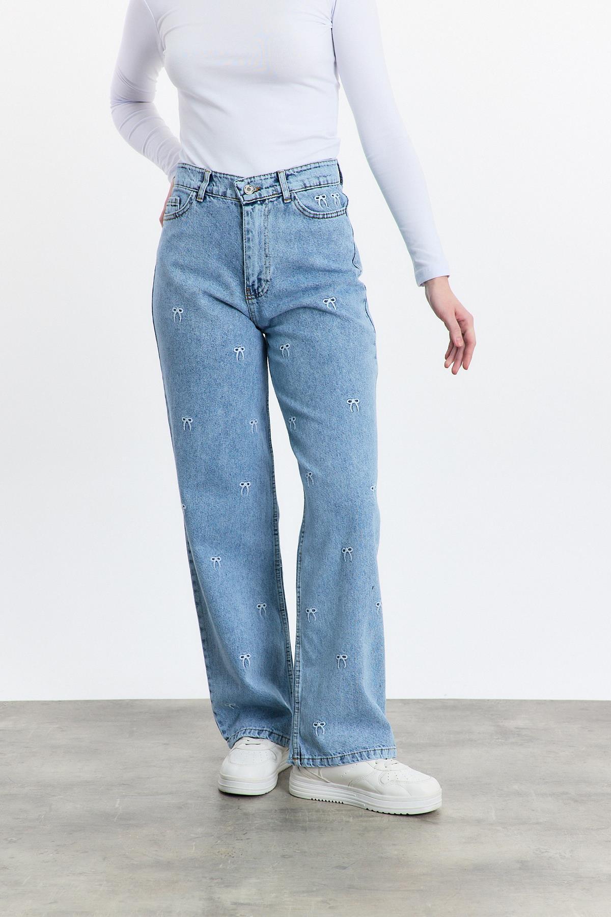 Buzkar Fiyonk Nakışlı Jean 2228 - 2