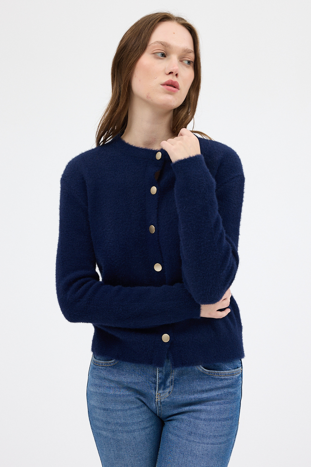 Laci Kadın Yumoş Dokulu Düğmeli Triko Hırka 2241 - 6