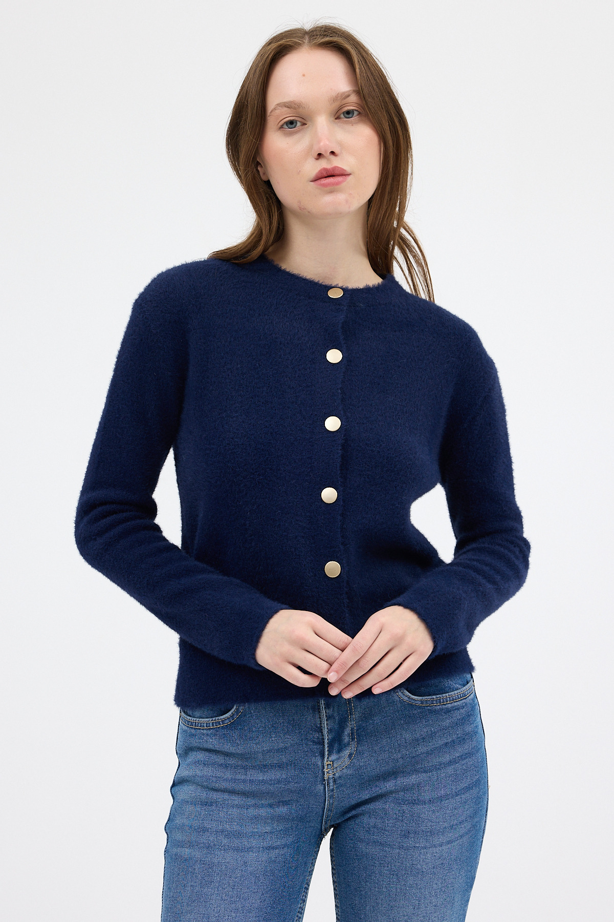 Laci Kadın Yumoş Dokulu Düğmeli Triko Hırka 2241 - 7