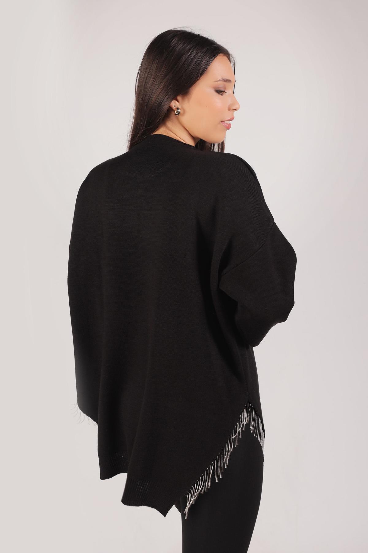 Siyah Yan Zincirli Tunik 2260 - 5