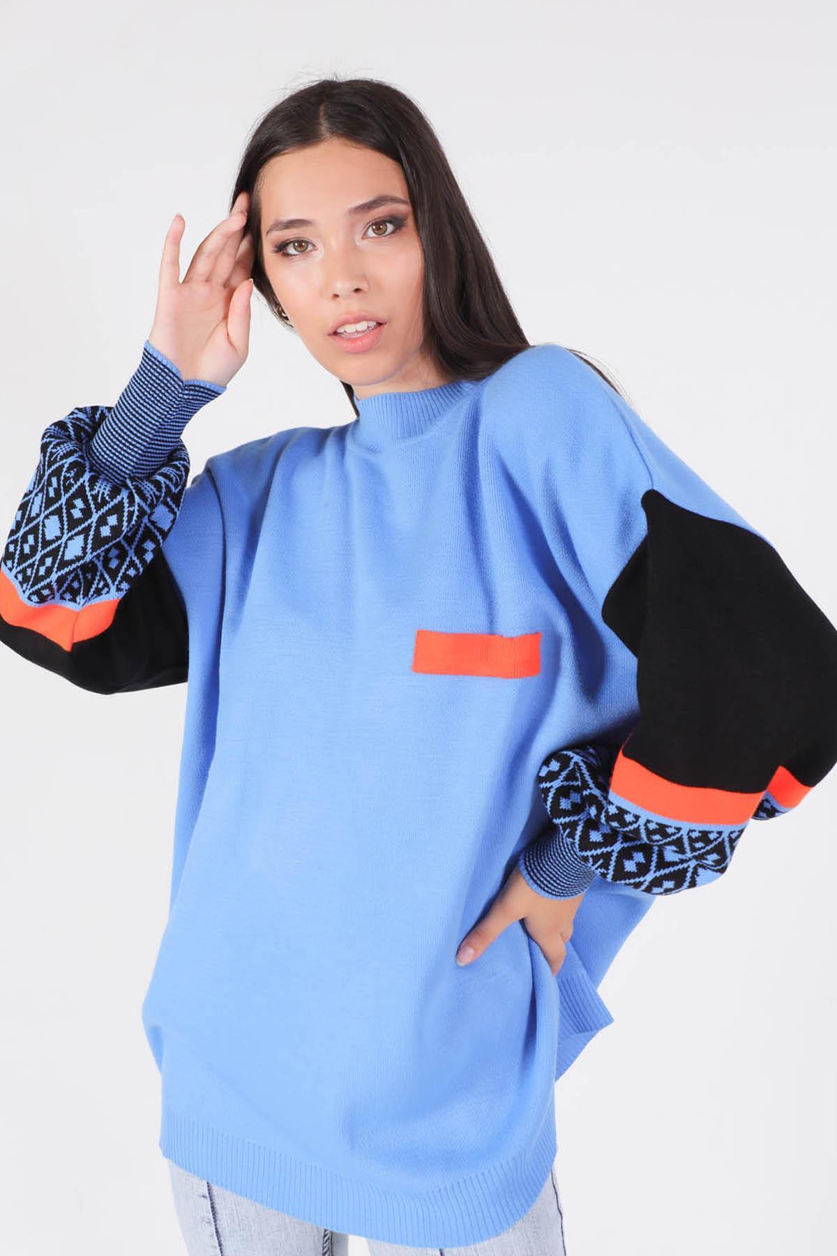 Saks Kol Desenli Kazak 2266 - 5