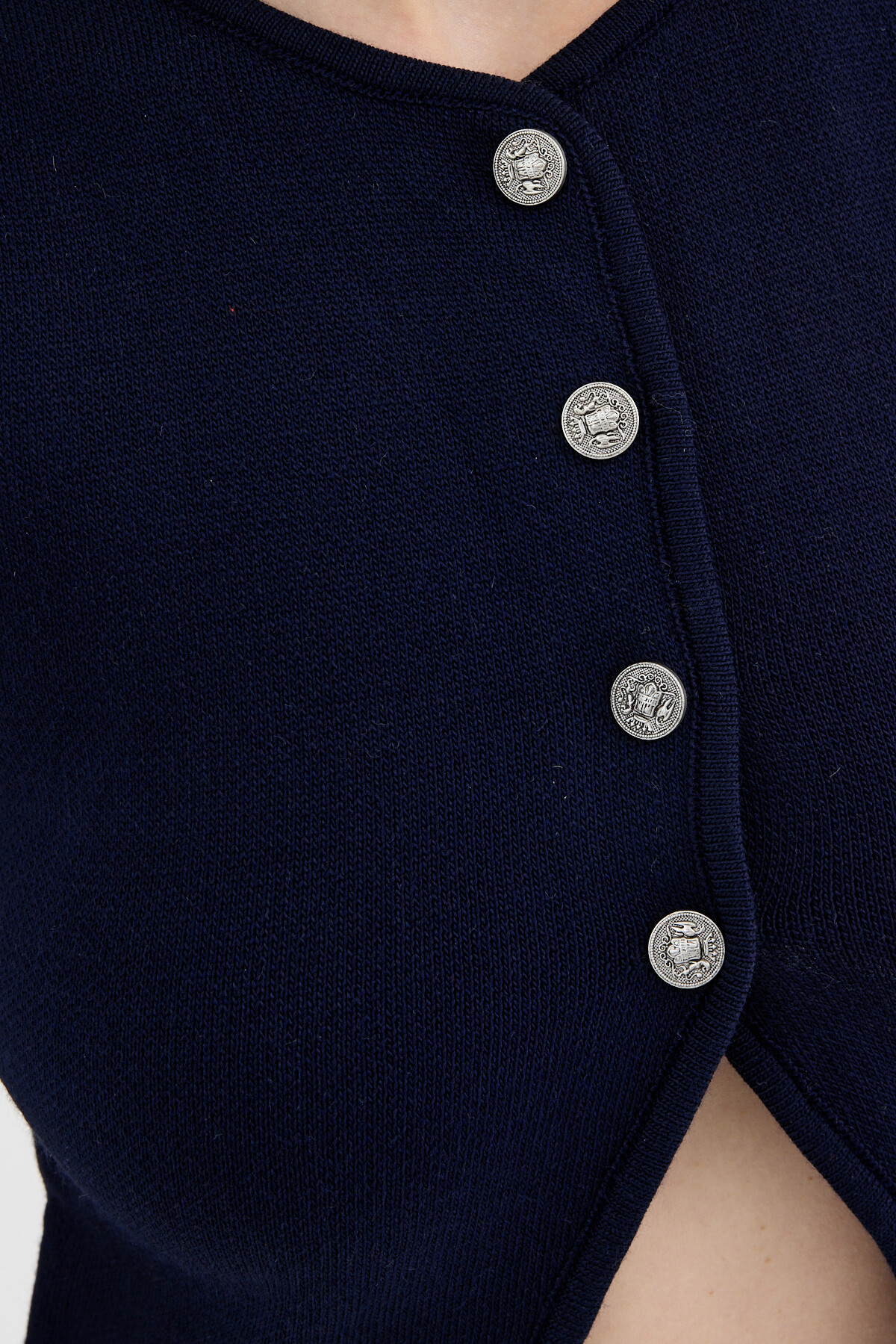 Laci Düğmeli Triko Kadın Yelek 2275 - RAYS