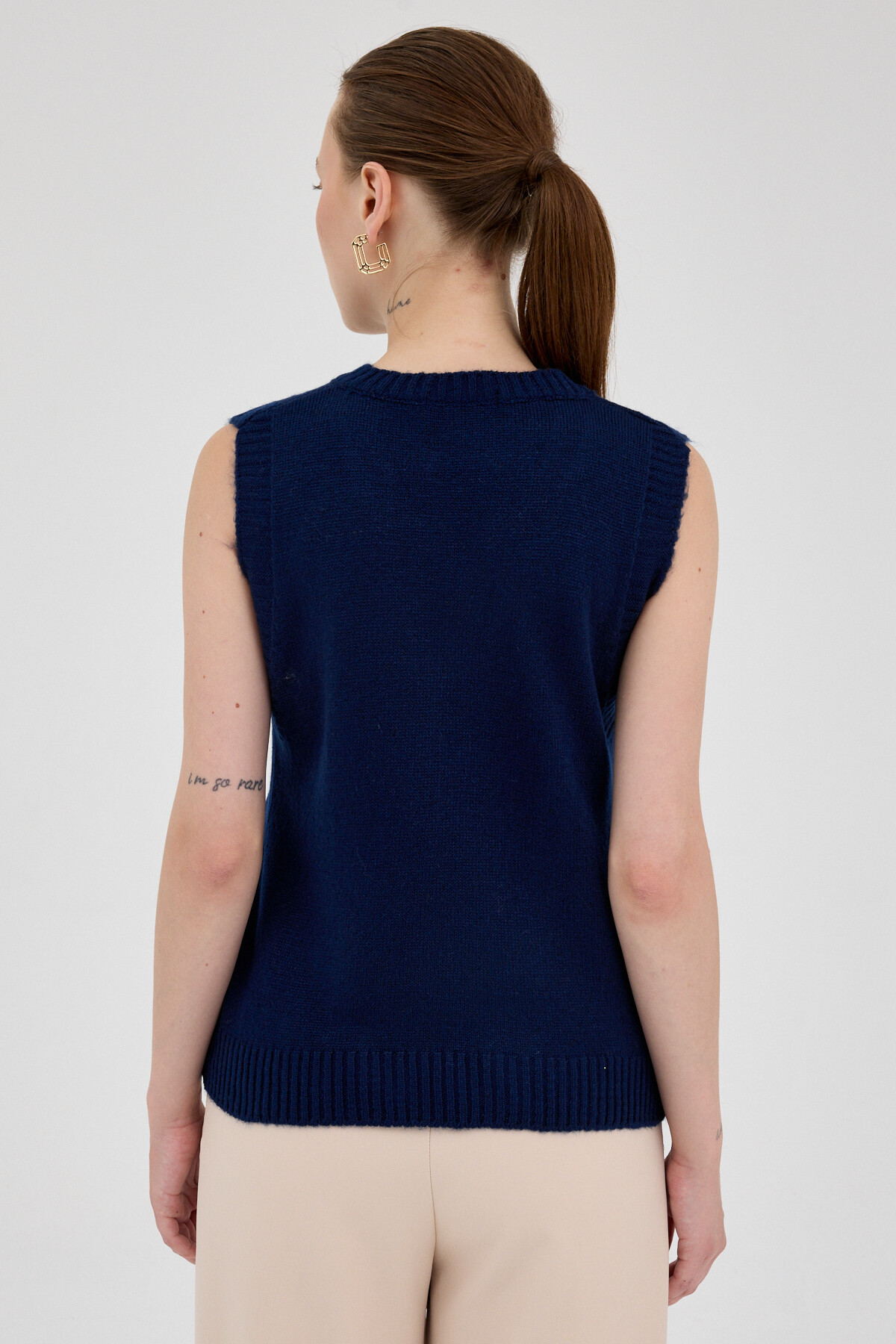 Laci Oversize V Yaka Kadın Süveter 2292 - 5