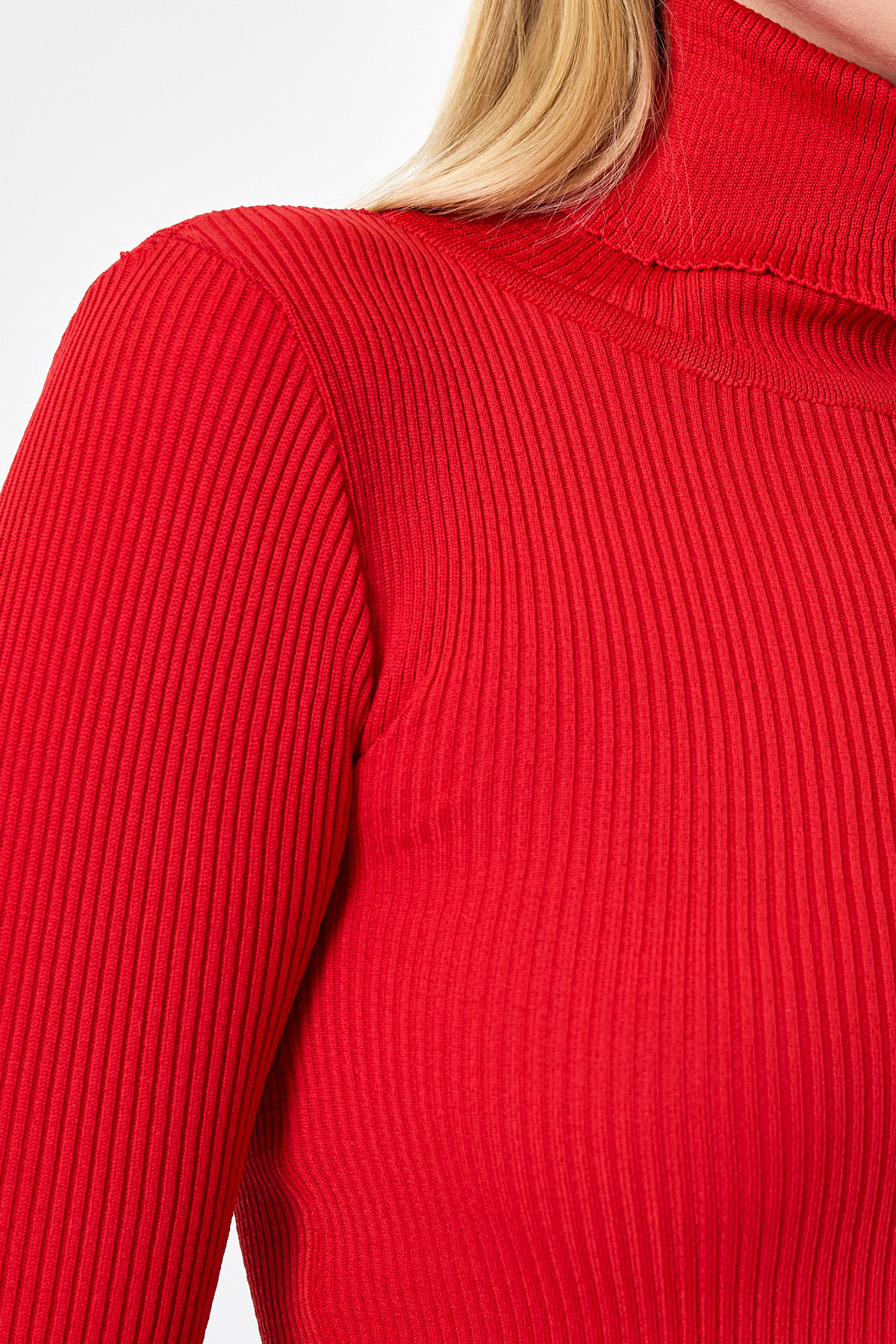 Kırmızı Fitilli Balıkçı Yaka Uzun Kollu Bluz 2302 - 4