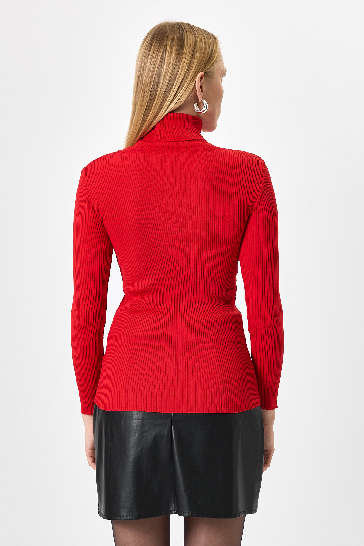 Kırmızı Fitilli Balıkçı Yaka Uzun Kollu Bluz 2302 - 5