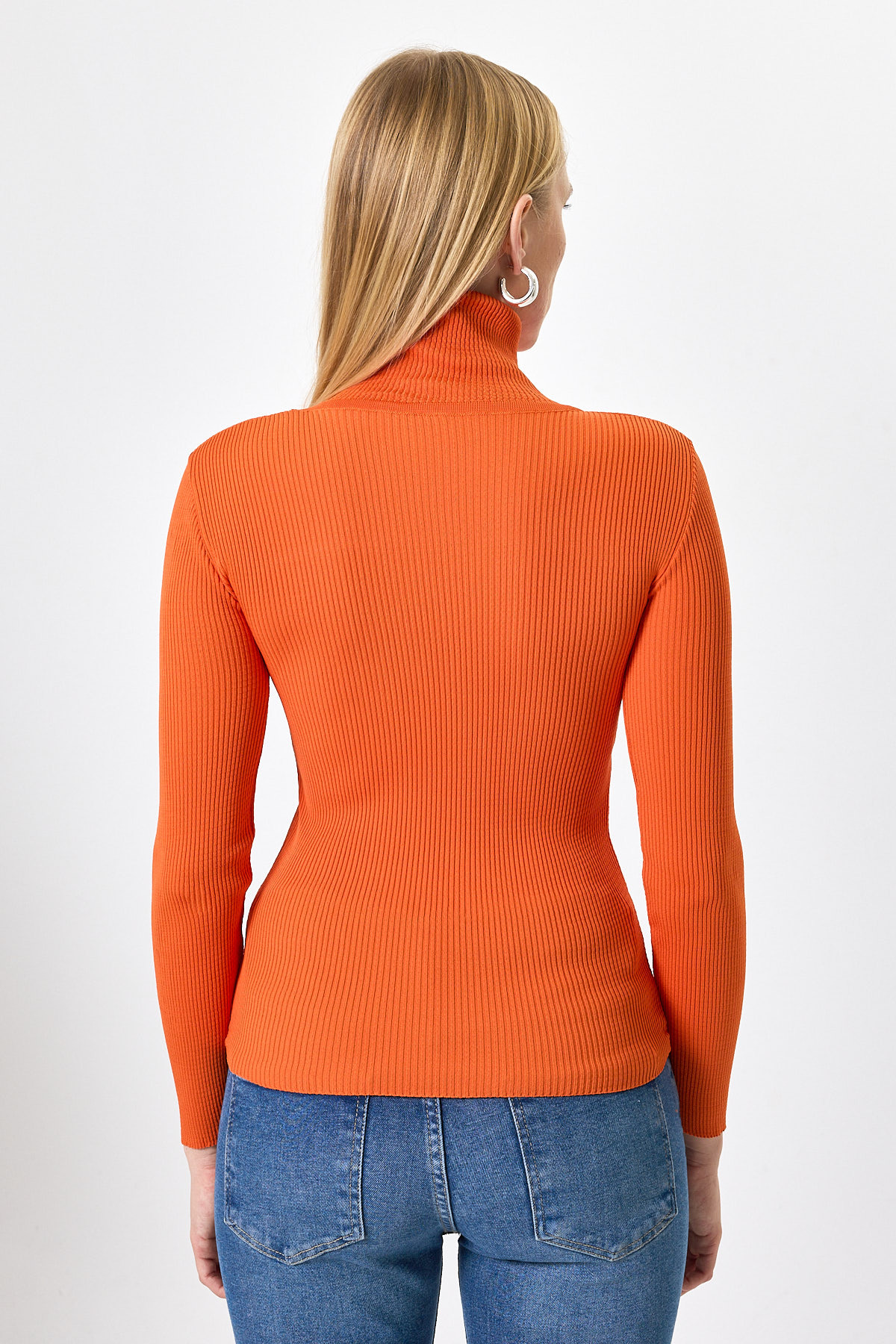 Tarçın Fitilli Balıkçı Yaka Uzun Kollu Bluz 2302 - 5