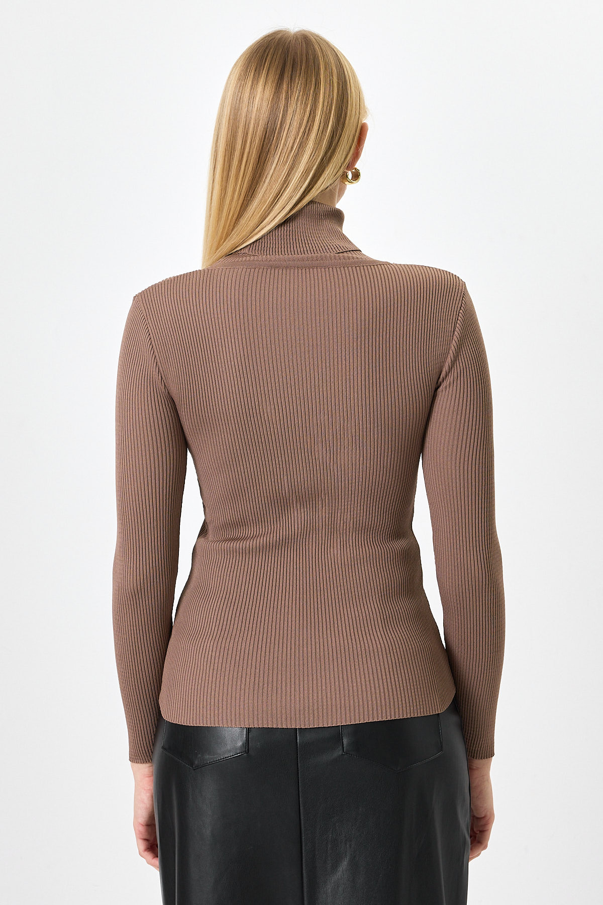 Vizon Fitilli Balıkçı Yaka Uzun Kollu Bluz 2302 - 5