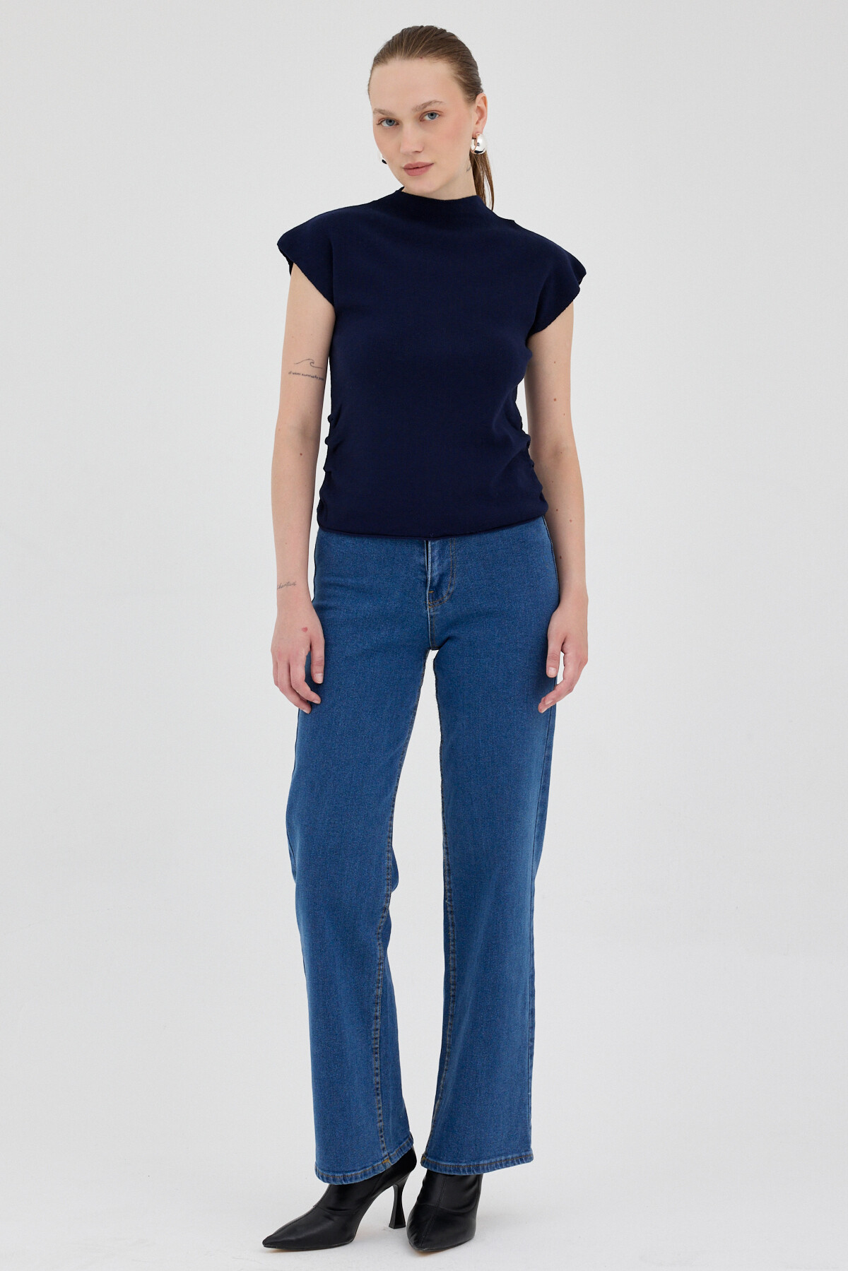 Laci Yanları Büzgülü Triko Bluz 2306 - RAYS