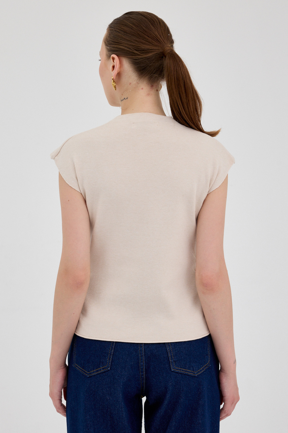 Taş Yanları Büzgülü Triko Bluz 2306 - 5