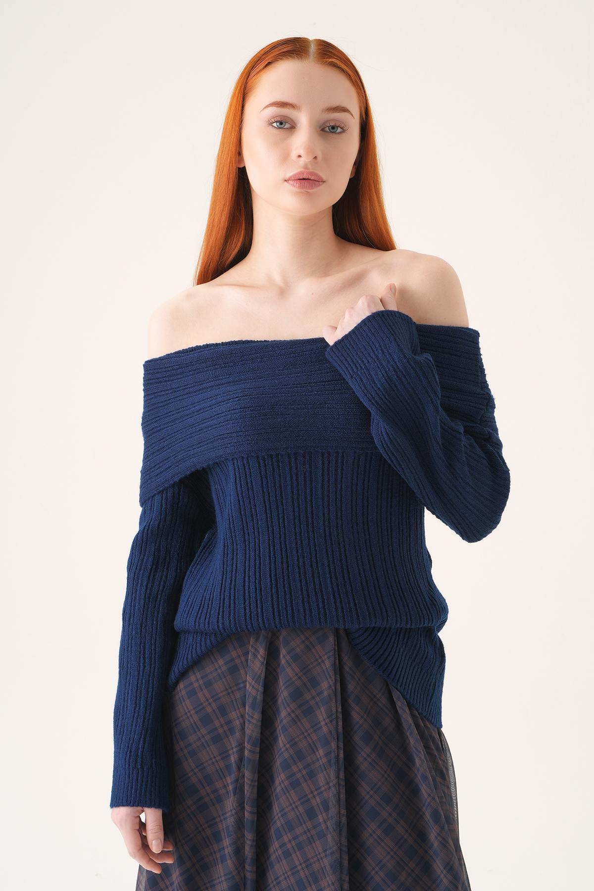 Laci Kayık Yaka Uzun Kol Kazak 2324 - RAYS