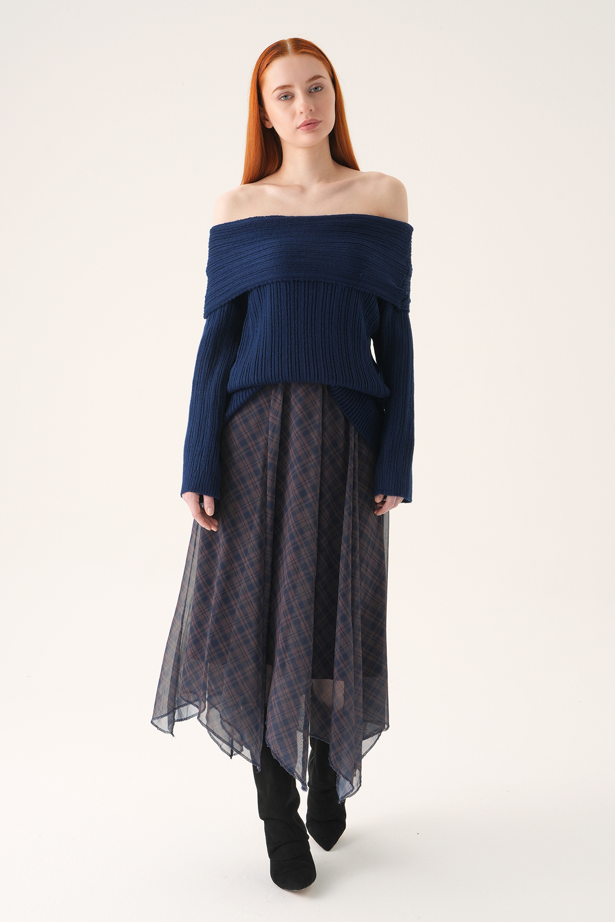 Laci Kayık Yaka Uzun Kol Kazak 2324 - RAYS