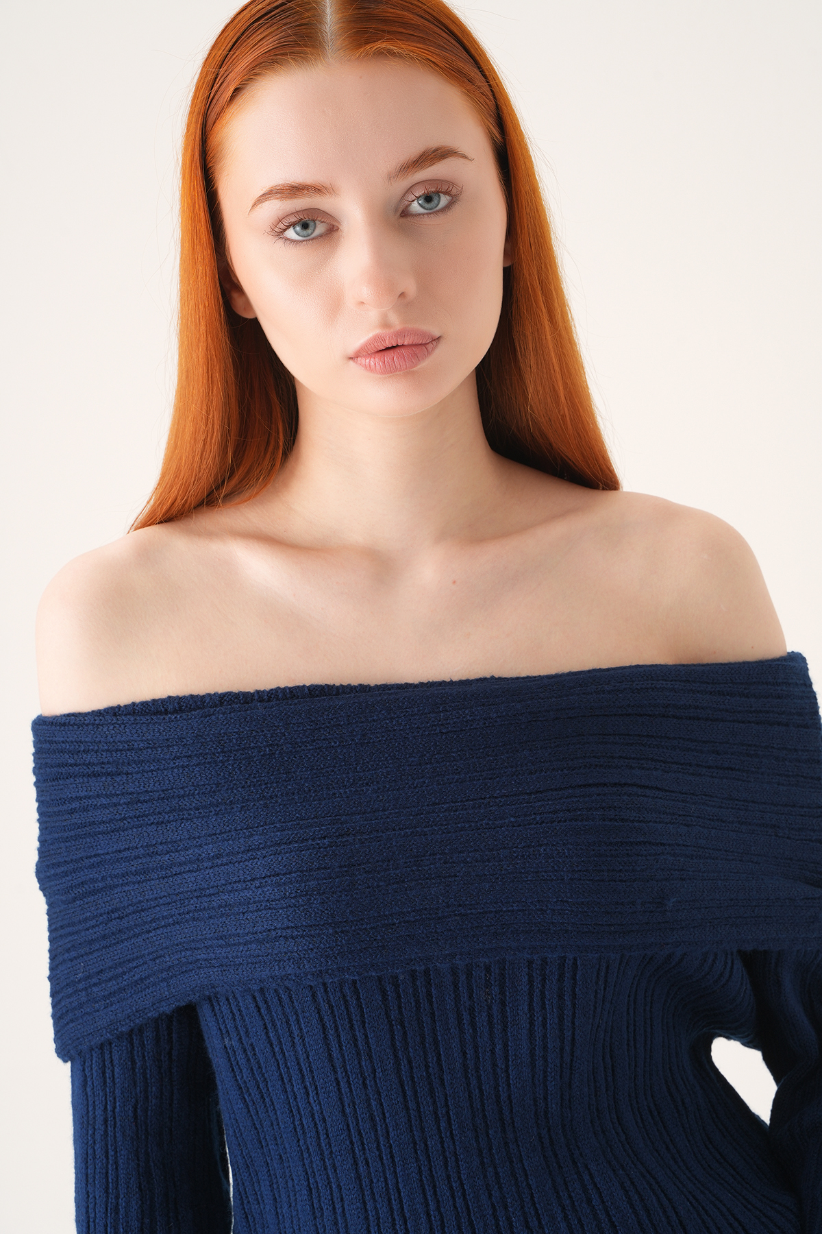 Laci Kayık Yaka Uzun Kol Kazak 2324 - 6