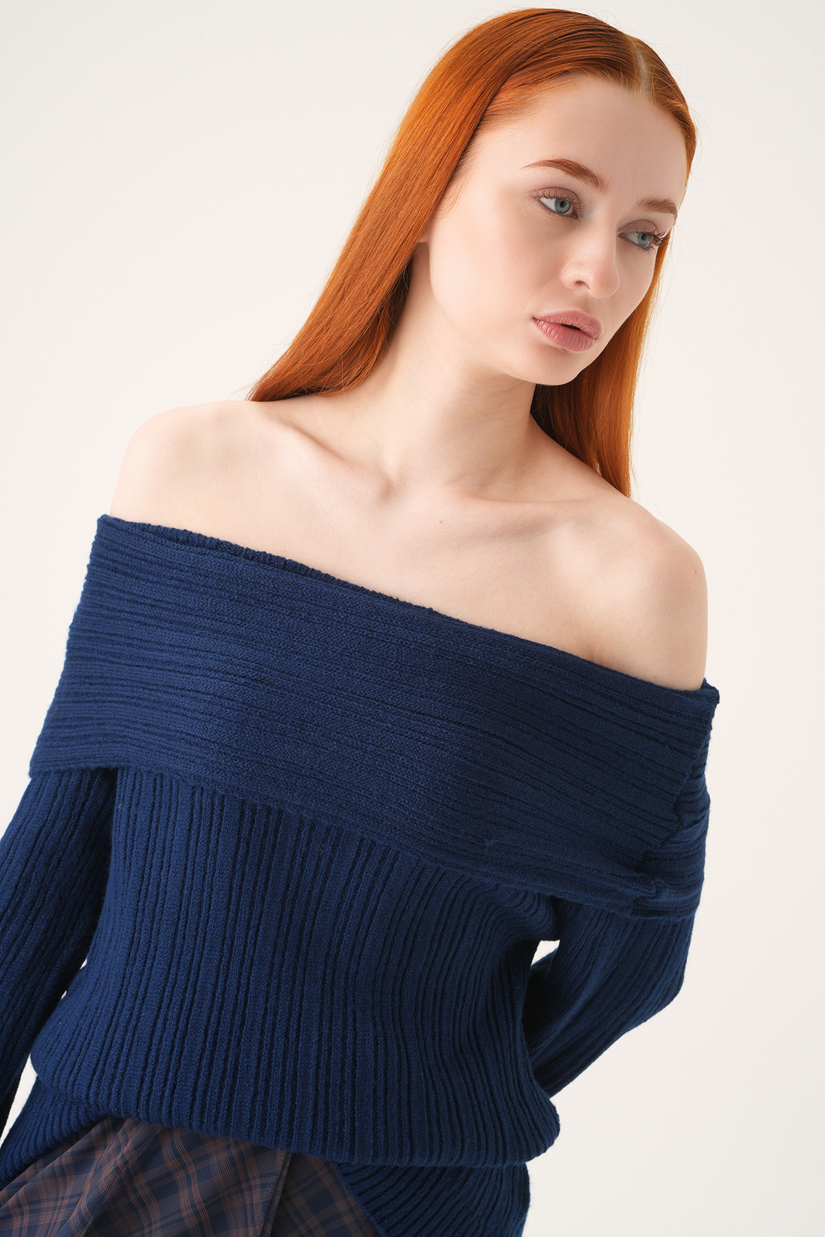 Laci Kayık Yaka Uzun Kol Kazak 2324 - 7