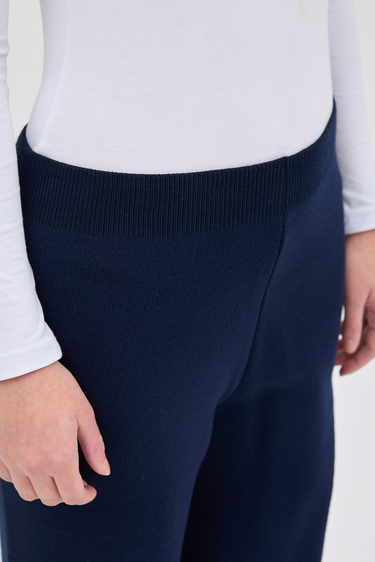 Laci Geniş Paça Triko Kadın Pantolon 23274 - 4