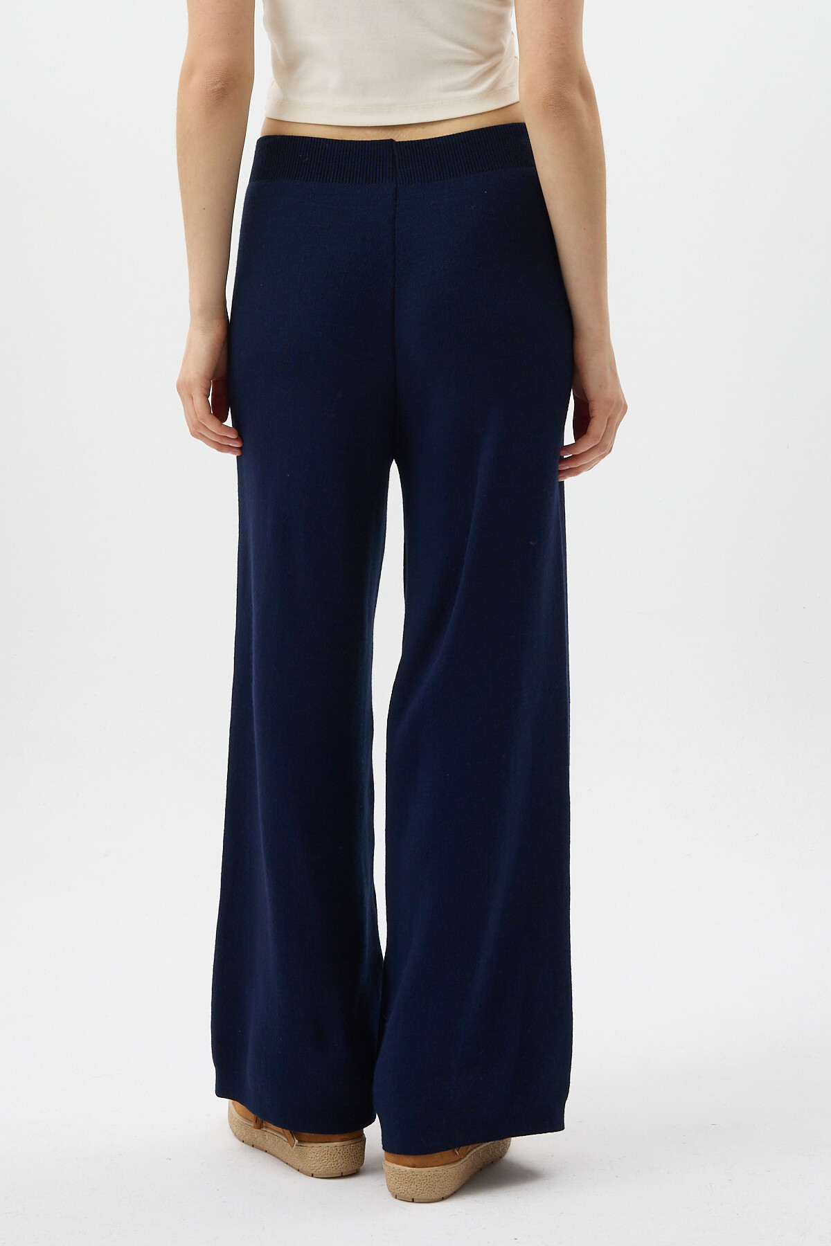 Laci Geniş Paça Triko Kadın Pantolon 23274 - 5