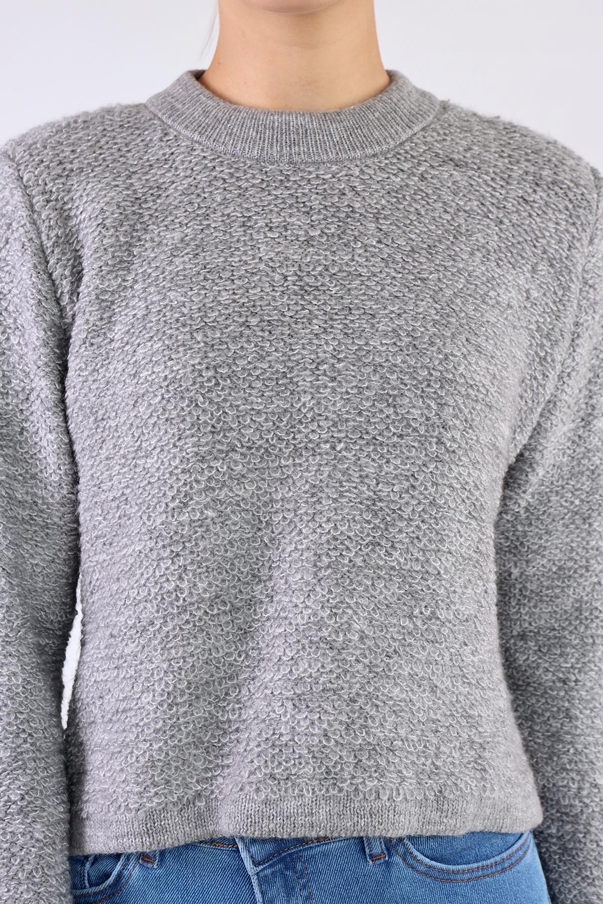 23341 Bisiklet Yaka Kazak Gri - RAYS