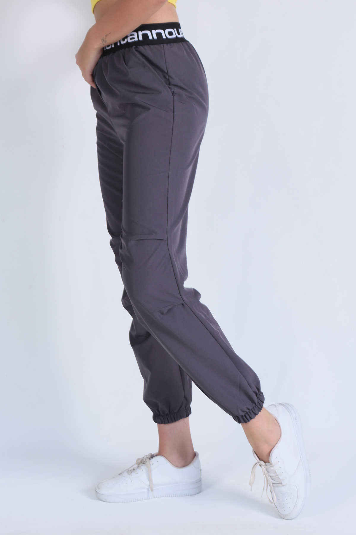 Antrasit Bel Lastik Paraşüt Pantolon 23404 - 2