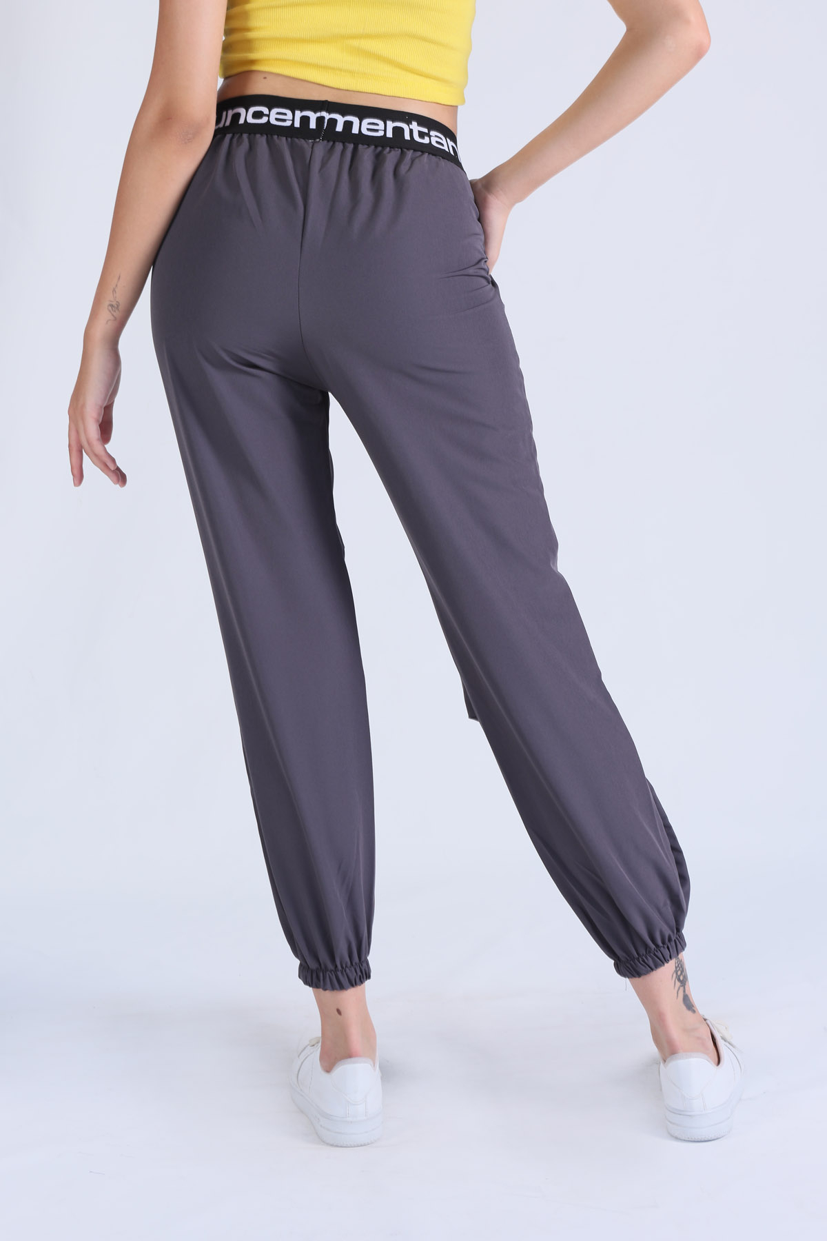 Antrasit Bel Lastik Paraşüt Pantolon 23404 - 4